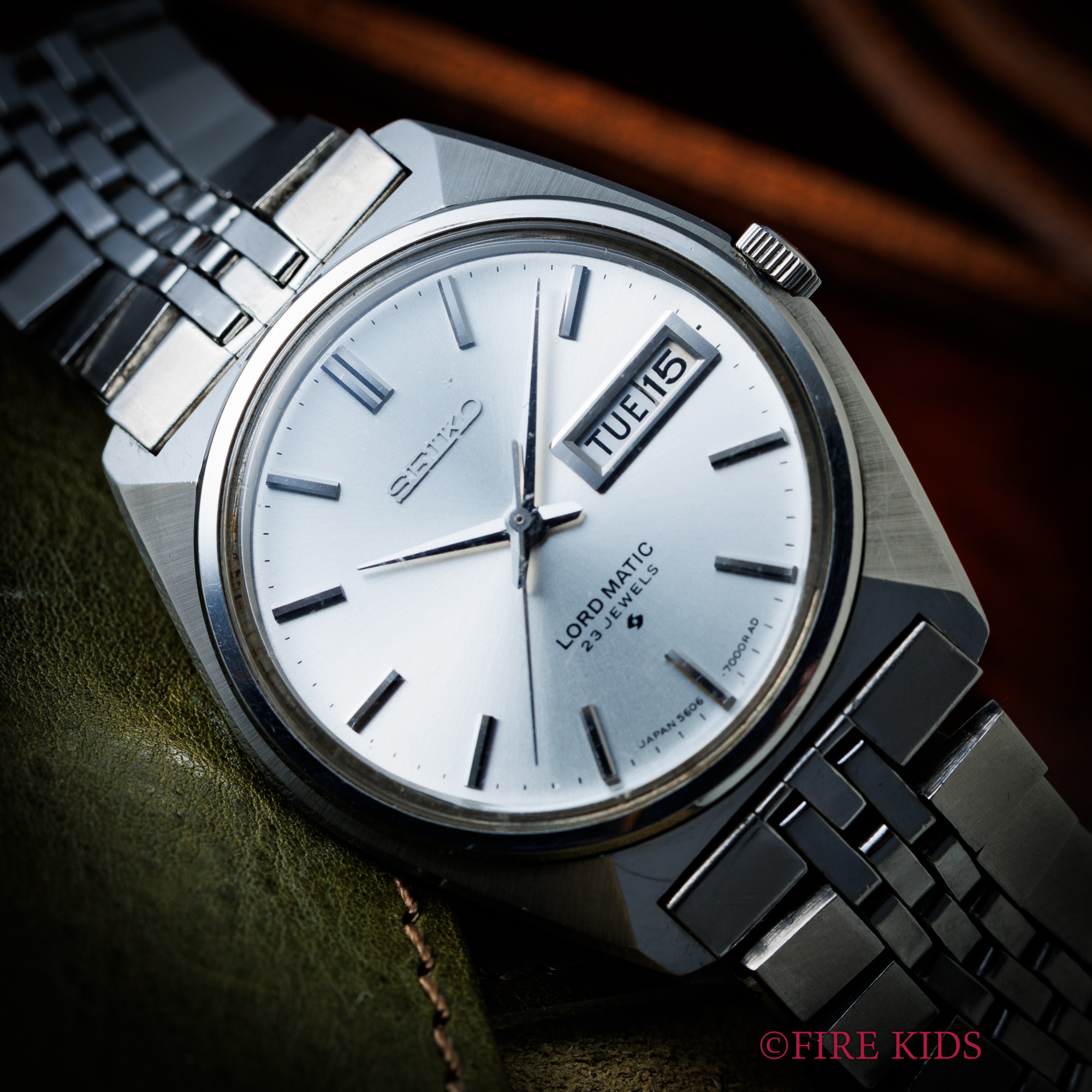 セイコー 1968年製 ロードマチック シルバーダイヤル Ref.5606-7000 デイデイト自動巻 純正ステンレスブレス