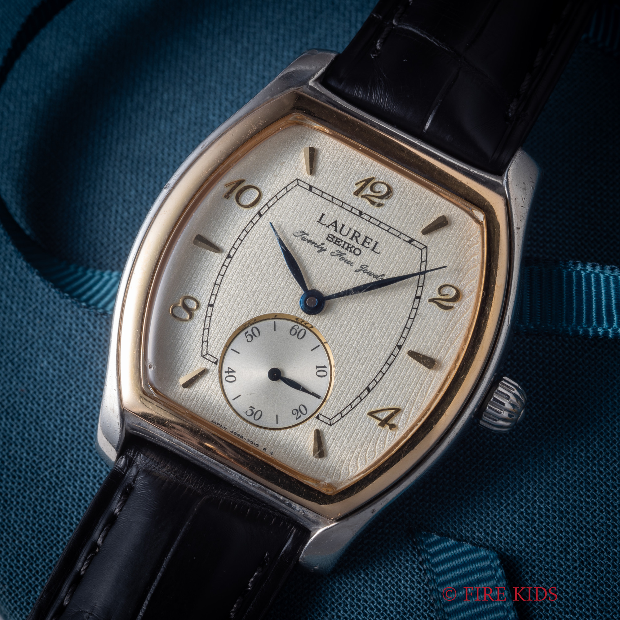 セイコー ローレル 925シルバー、18金イエローゴールドコンビ 1996年製 手巻き アイボリー