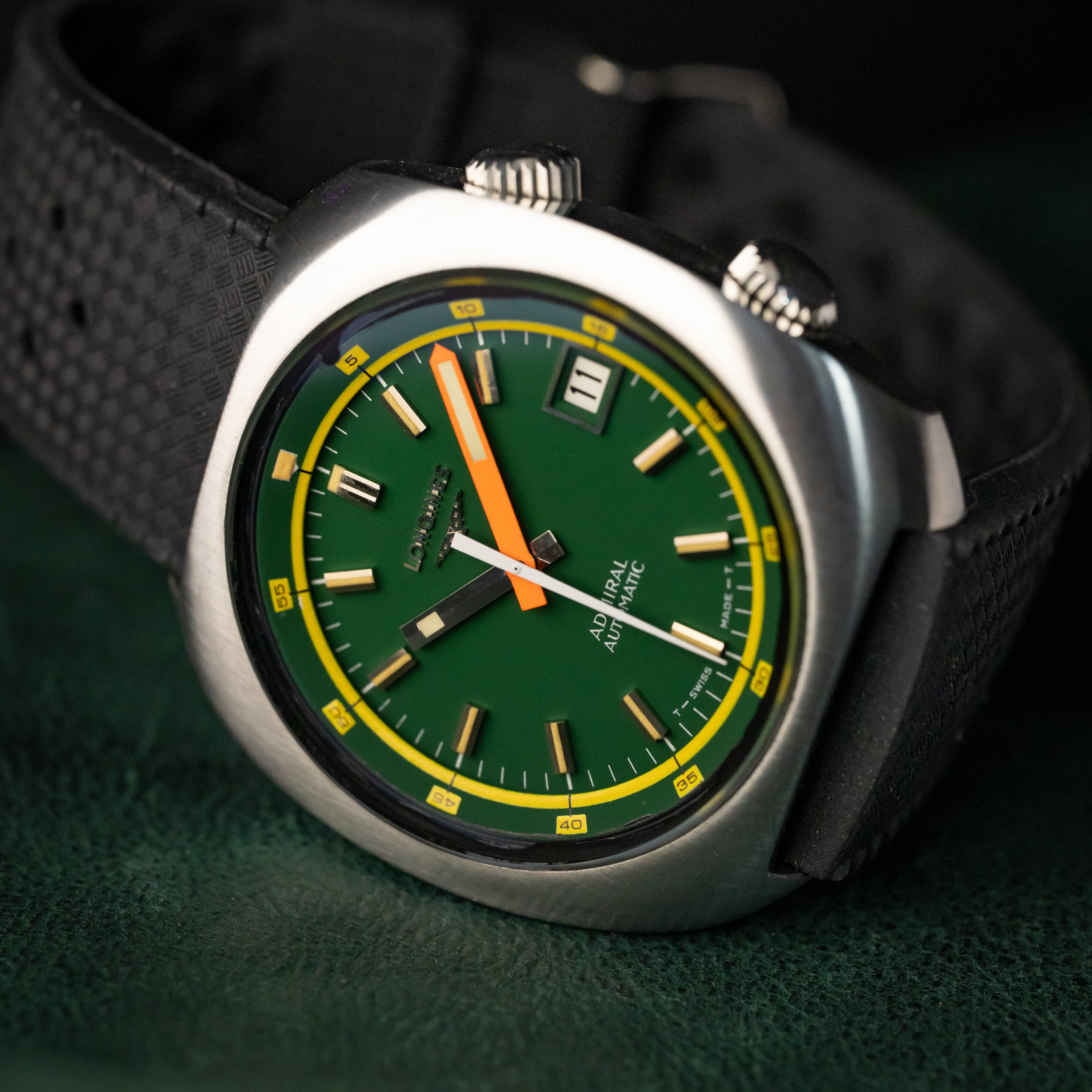 ロンジン アドミラル ダイバー 1970年代製 グリーンダイヤル