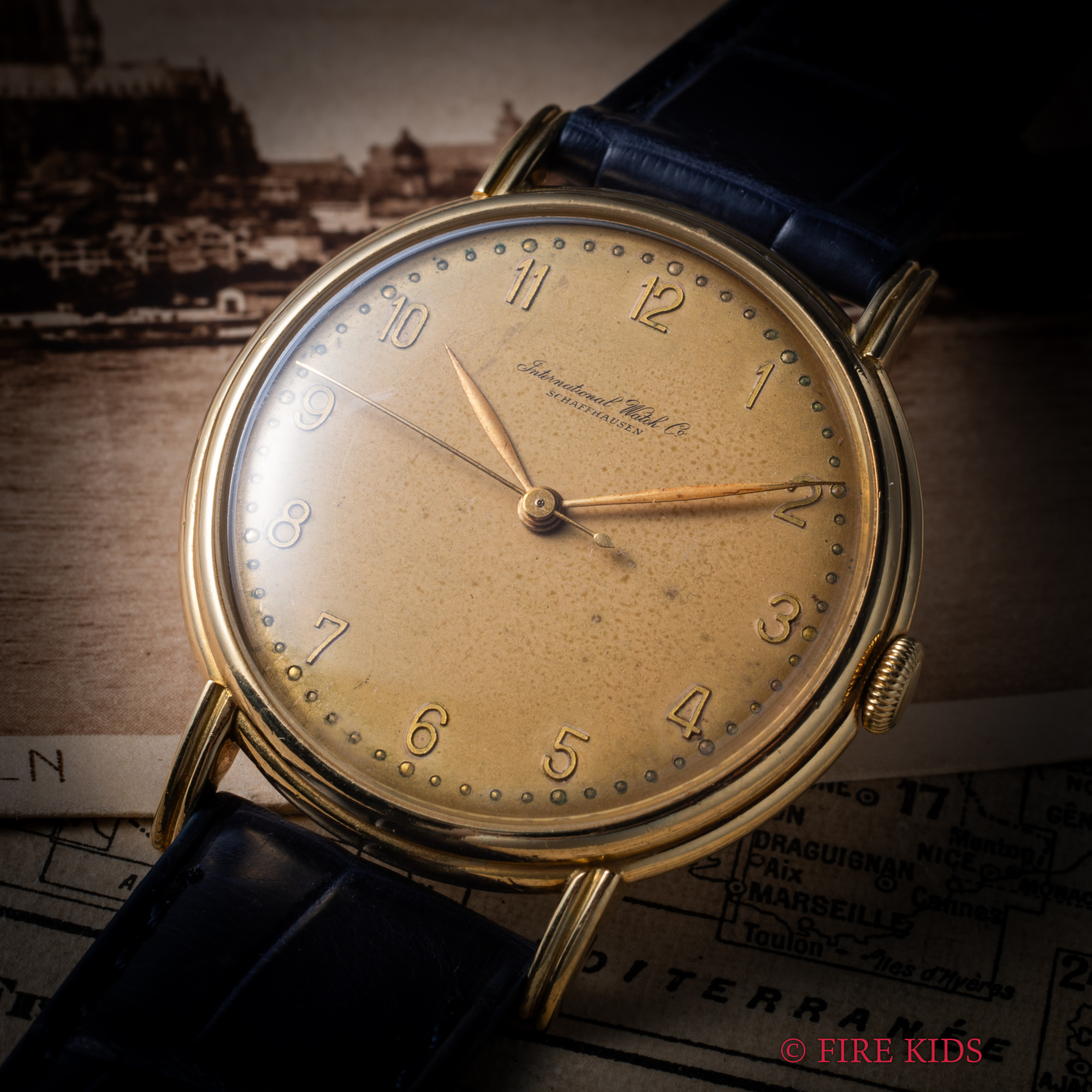 IWC ラウンド 18金無垢 Cal.89 手巻き ビッグケース1949年製