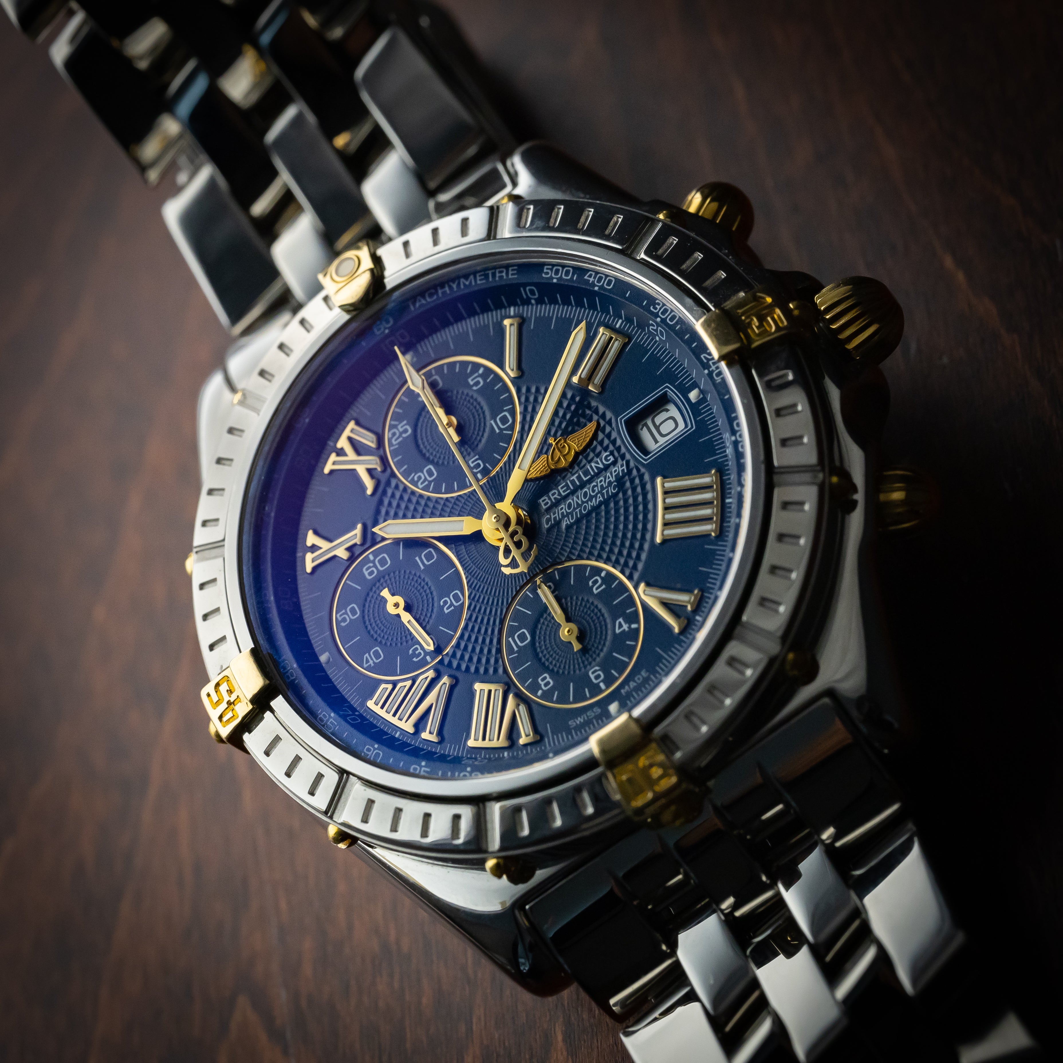 ブライトリング クロスウインド クロノグラフ ブルーダイヤル 1999年販売