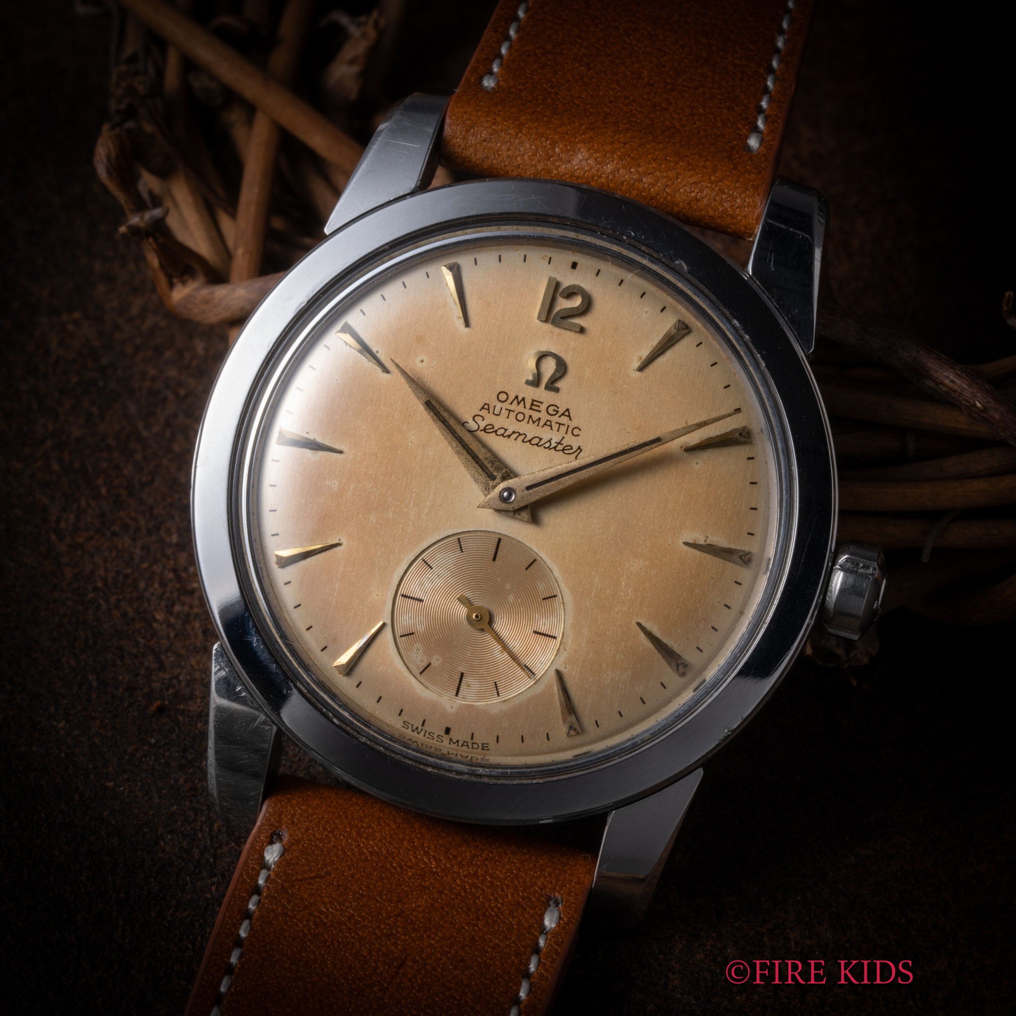 オメガ OMEGA シーマスター 1952年製 パティーナ バンパー式オートマチック Cal.344 スモセコ