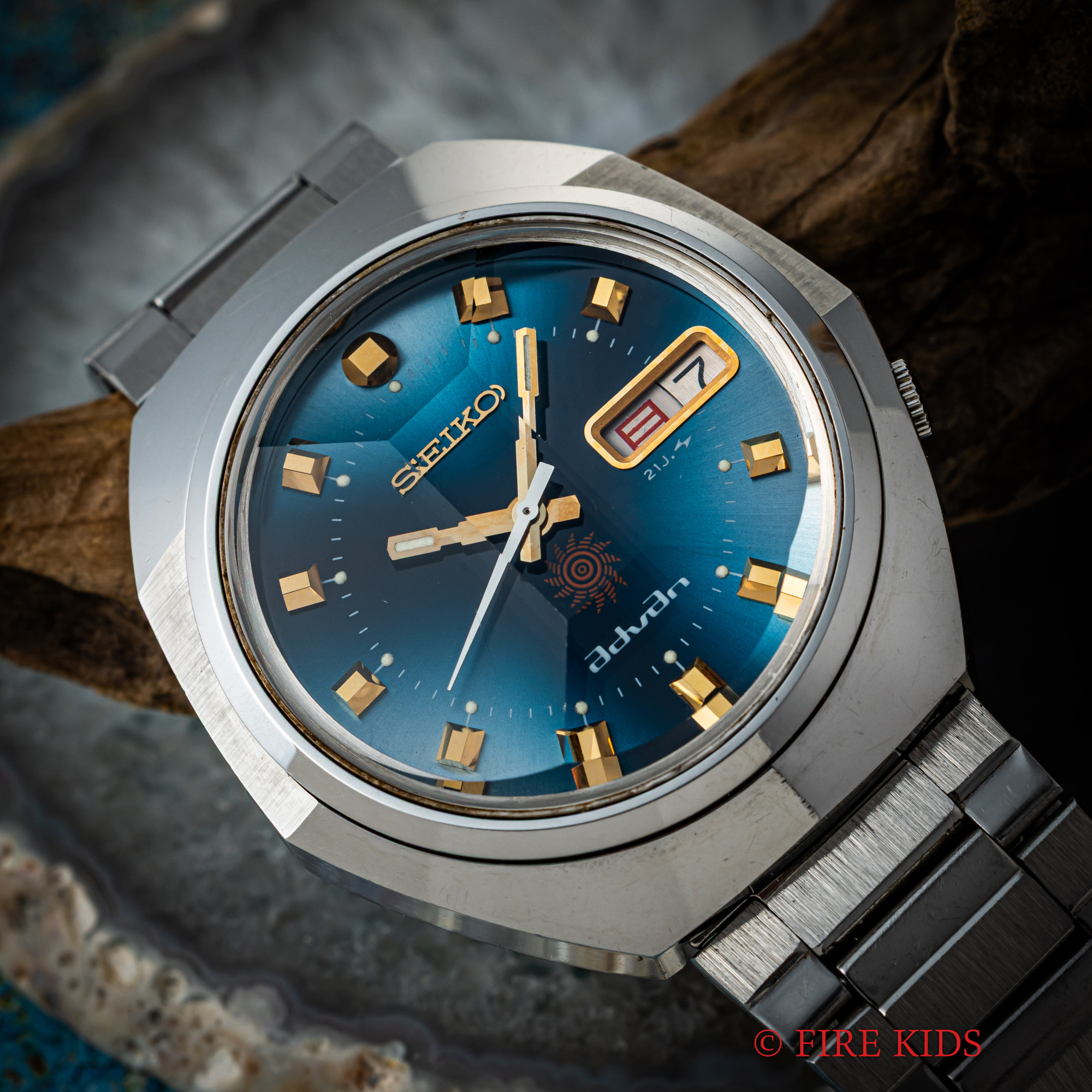 セイコー アドヴァン ブルー 1973年製 Ref.7019-7240 自動巻き カットガラス