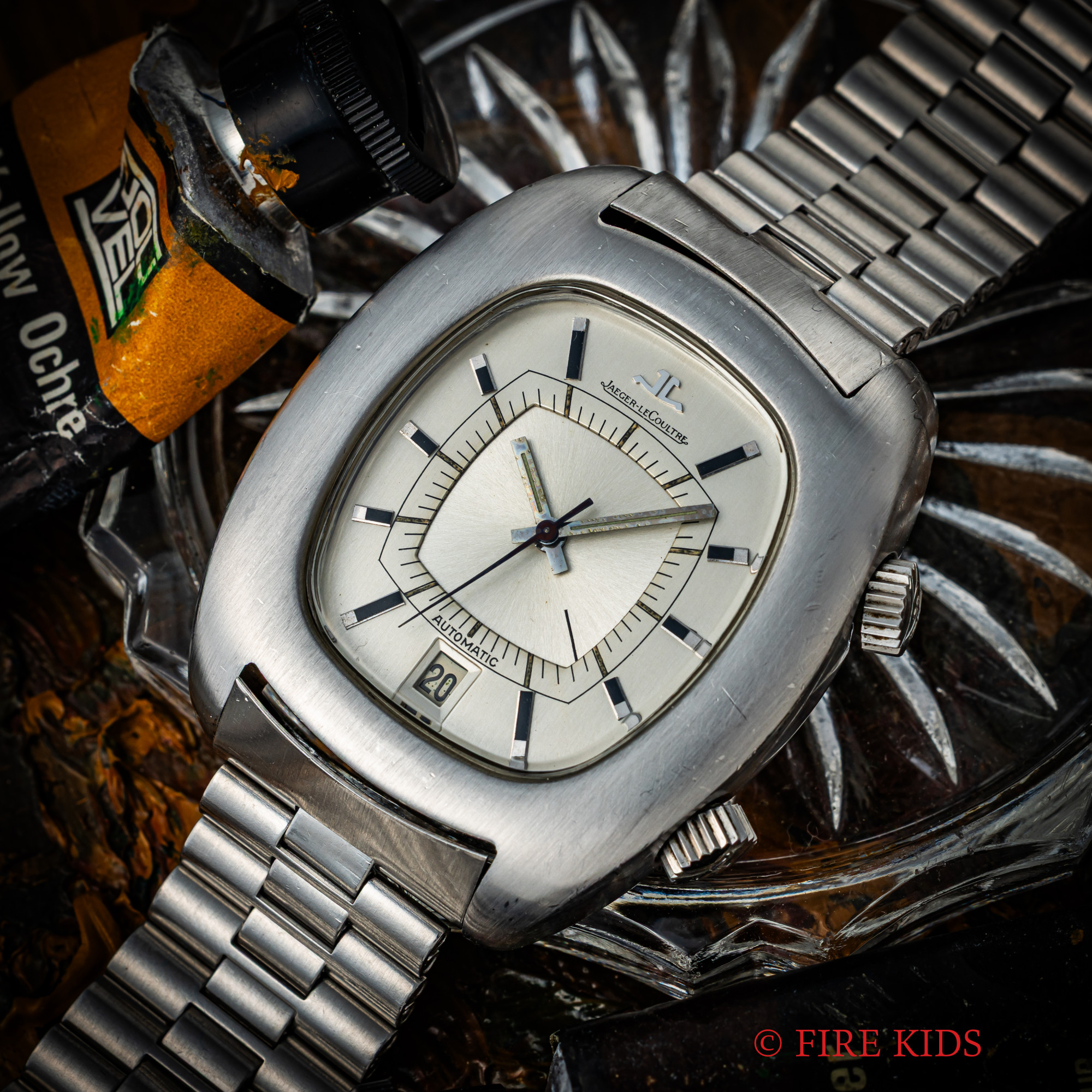ジャガールクルト メモボックス 1970年代製 トノーケース Ref.E872 自動巻き 純正ステンレスブレス付