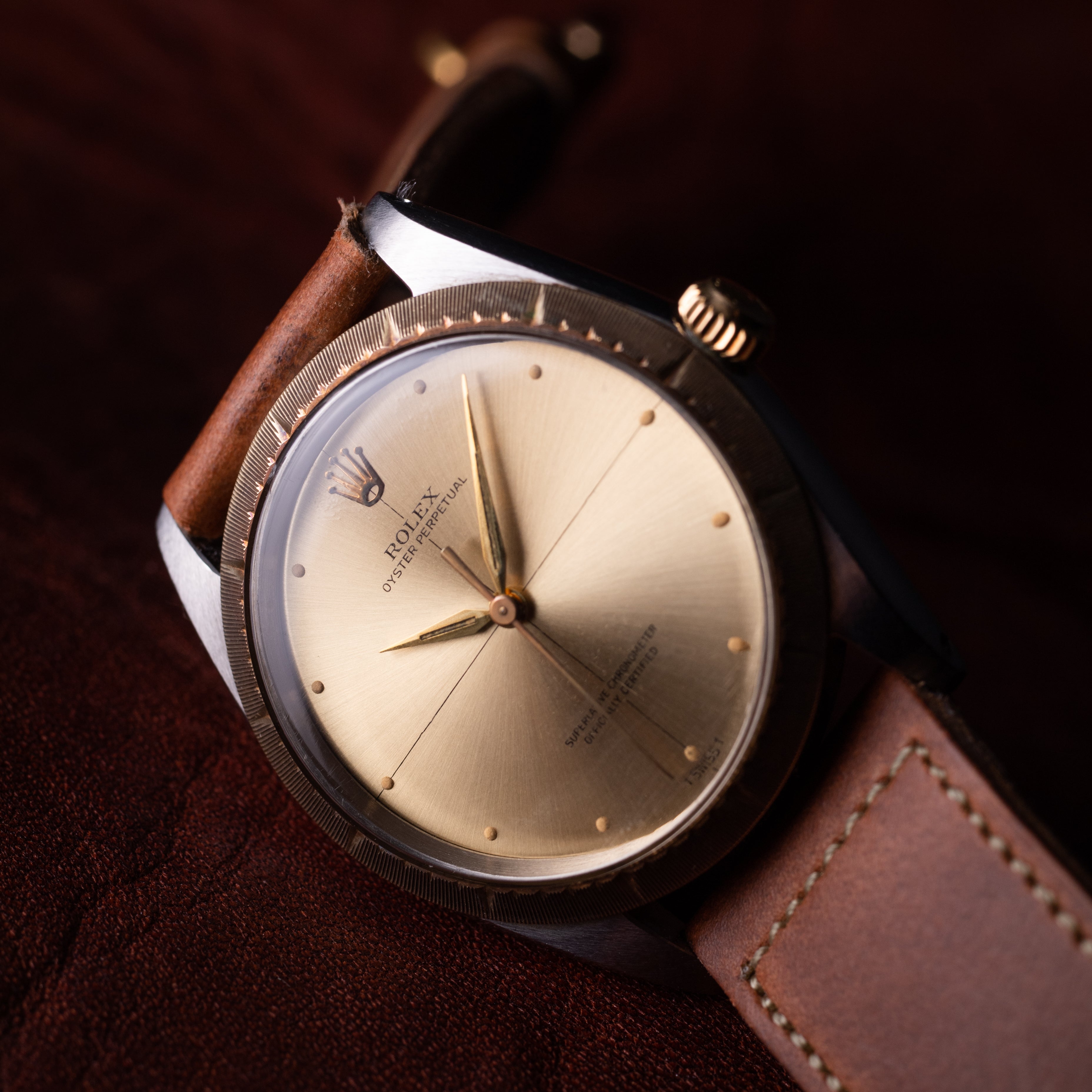 ロレックス ゼファー コンビ 1967年製 Ref.1008 王冠尾錠 アルファハンド