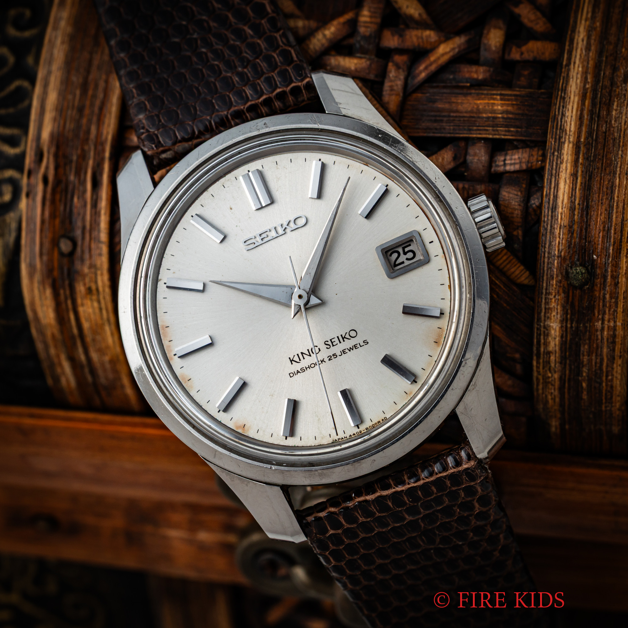 キングセイコー 44KSデイト 1965年製 Ref.4402-8000 手巻 純正尾錠