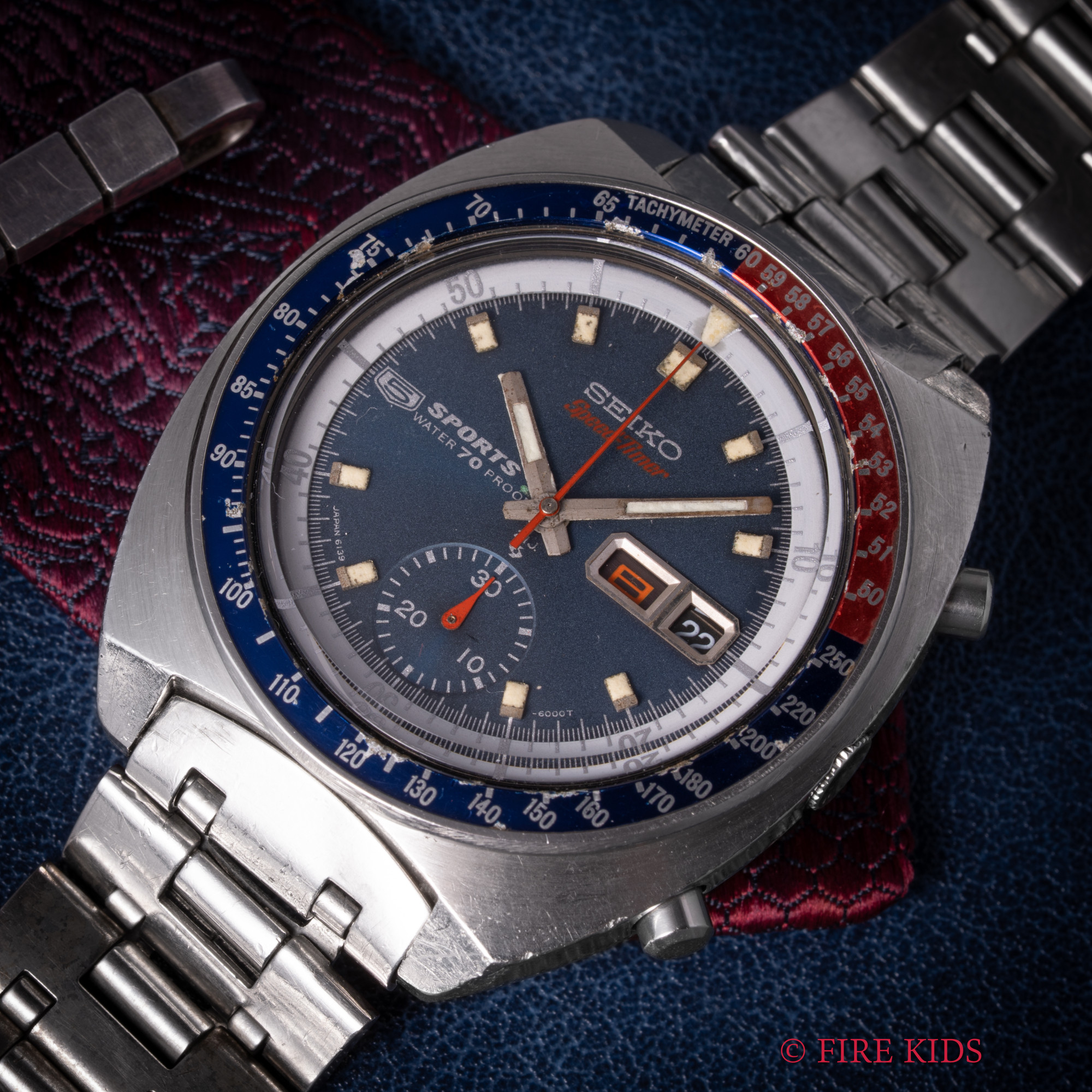 セイコー 1969年製 5スポーツ スピードタイマー Ref.6139-6000 ペプシ ブルーポーグ 自動巻