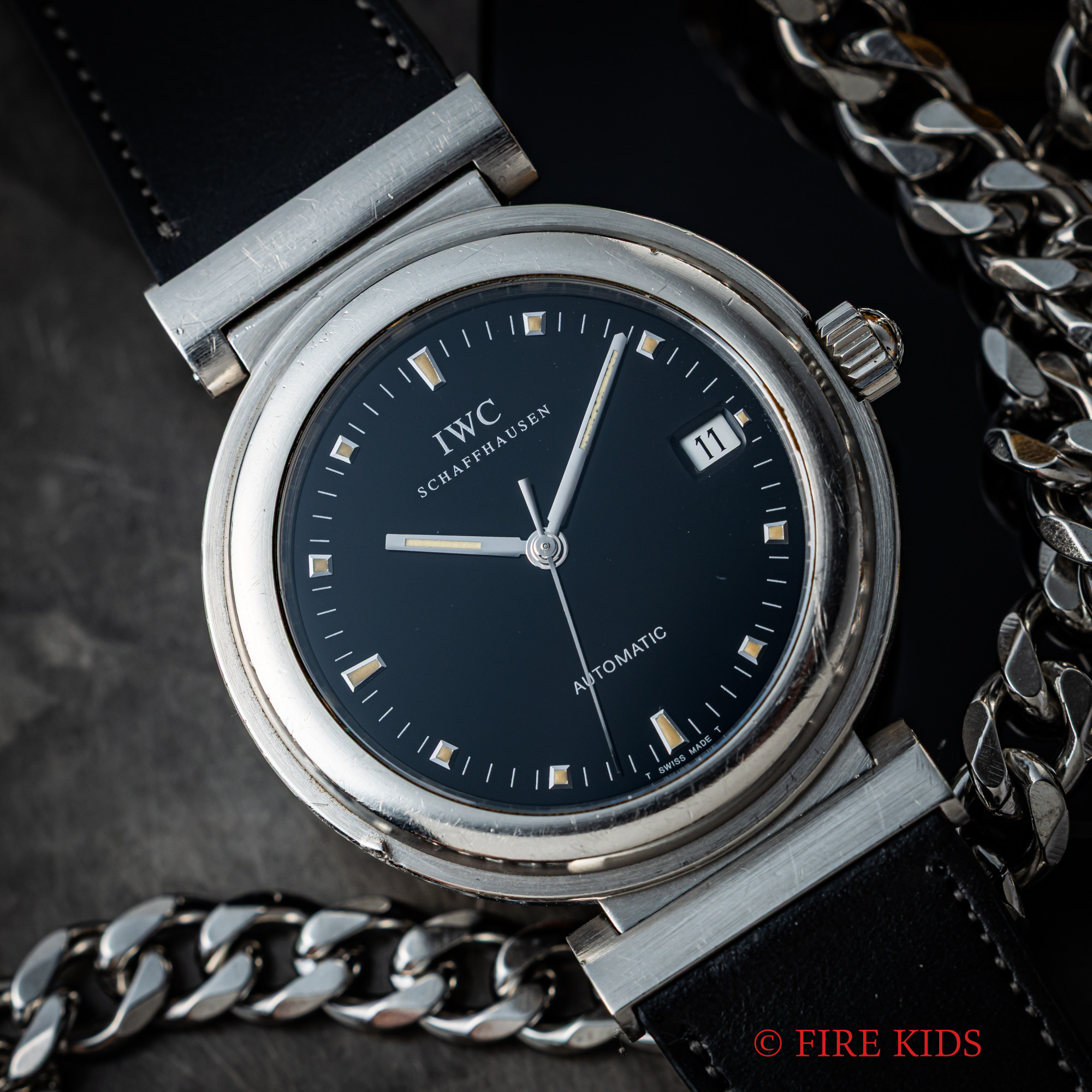 IWC ダ・ヴィンチ ブラックダイヤル 1998年製トリチウム夜光 自動巻き1998年製 箱、冊子付き
