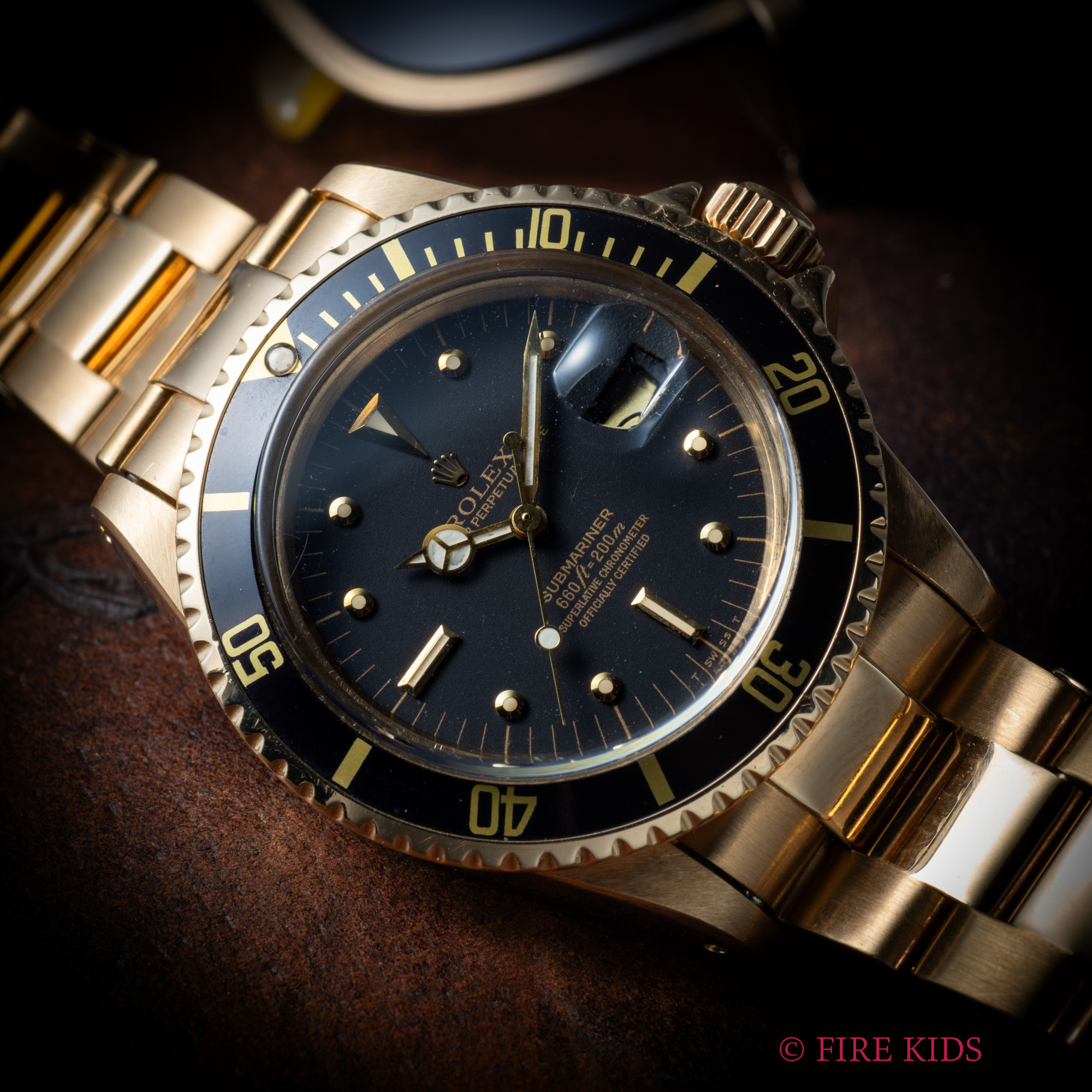 ロレックス サブマリーナー 18金イエローゴールド 1978年製 Ref.1680/8 ブラックニップル 純正18金ブレス