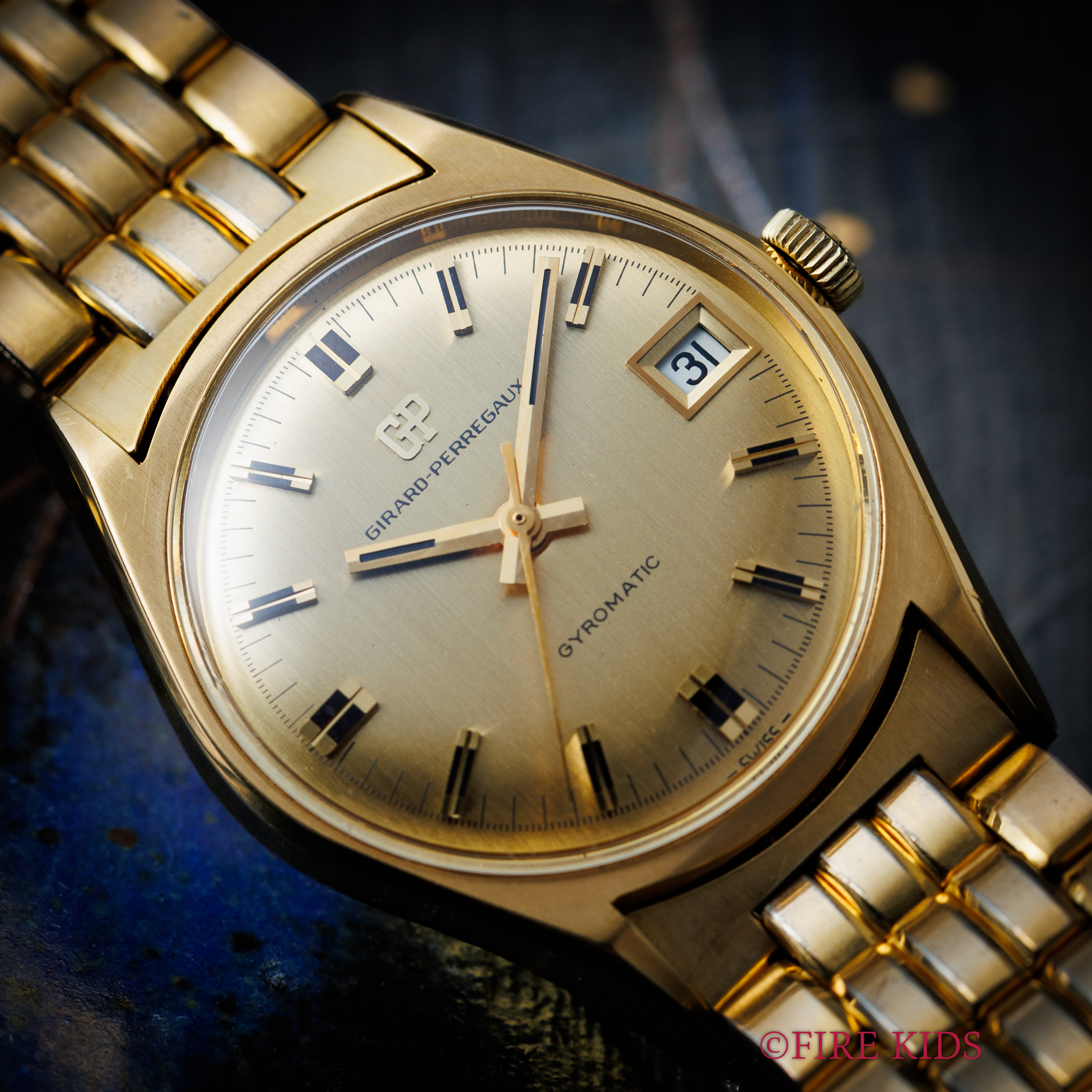 ジラールペルゴ GIRARD-PERREGAUX ジャイロマチック 金張り/バックステン 1960年代製 自動巻き 純正GFブレス