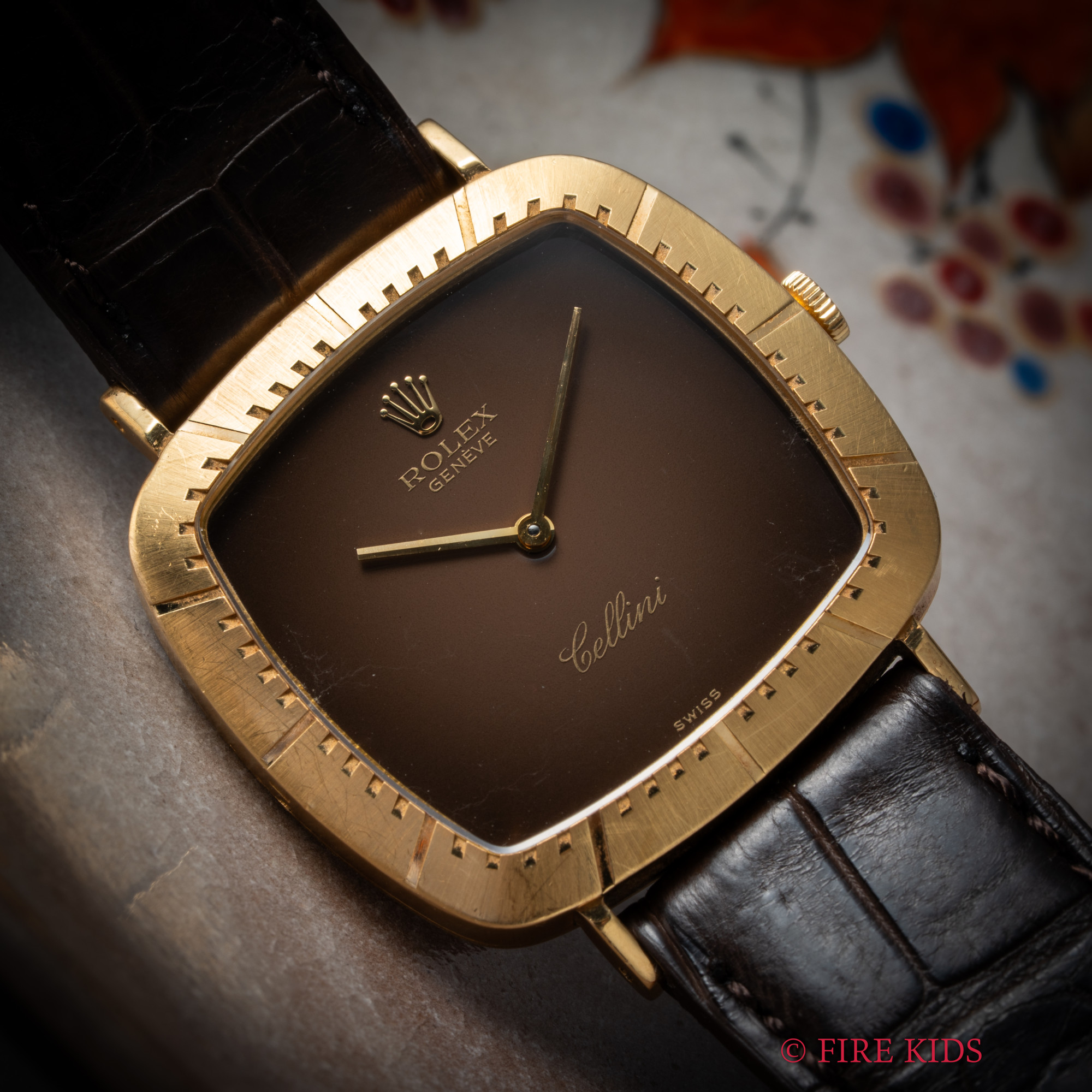 ロレックス チェリーニ 1972年製 18KYG ブラウンダイヤル 手巻き Ref.4084