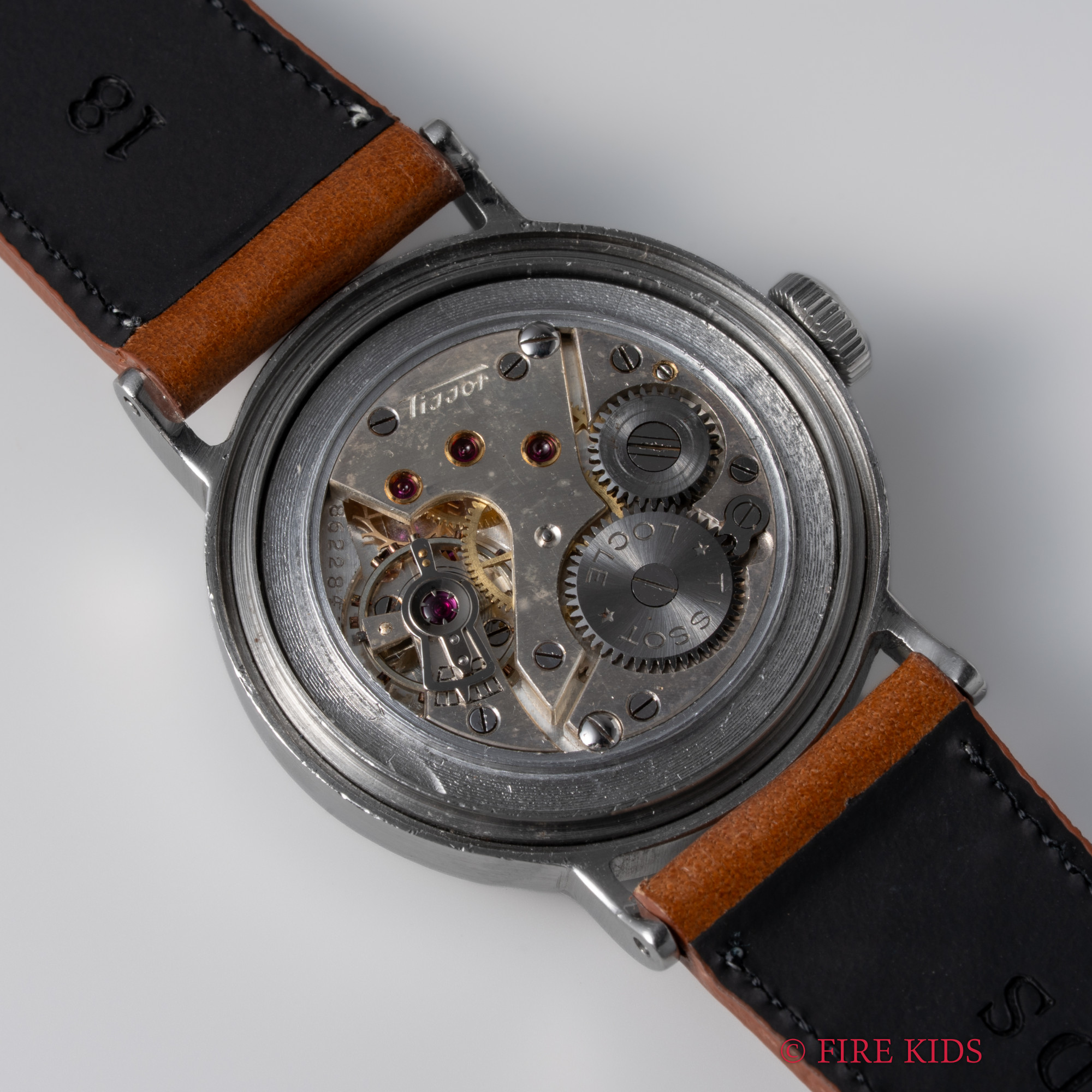 S*a様 1900年代vintage キルト　大大特価品 FIREKIDS｜ファイアーキッズ / ティソ シリンダーケース 1940年代 手