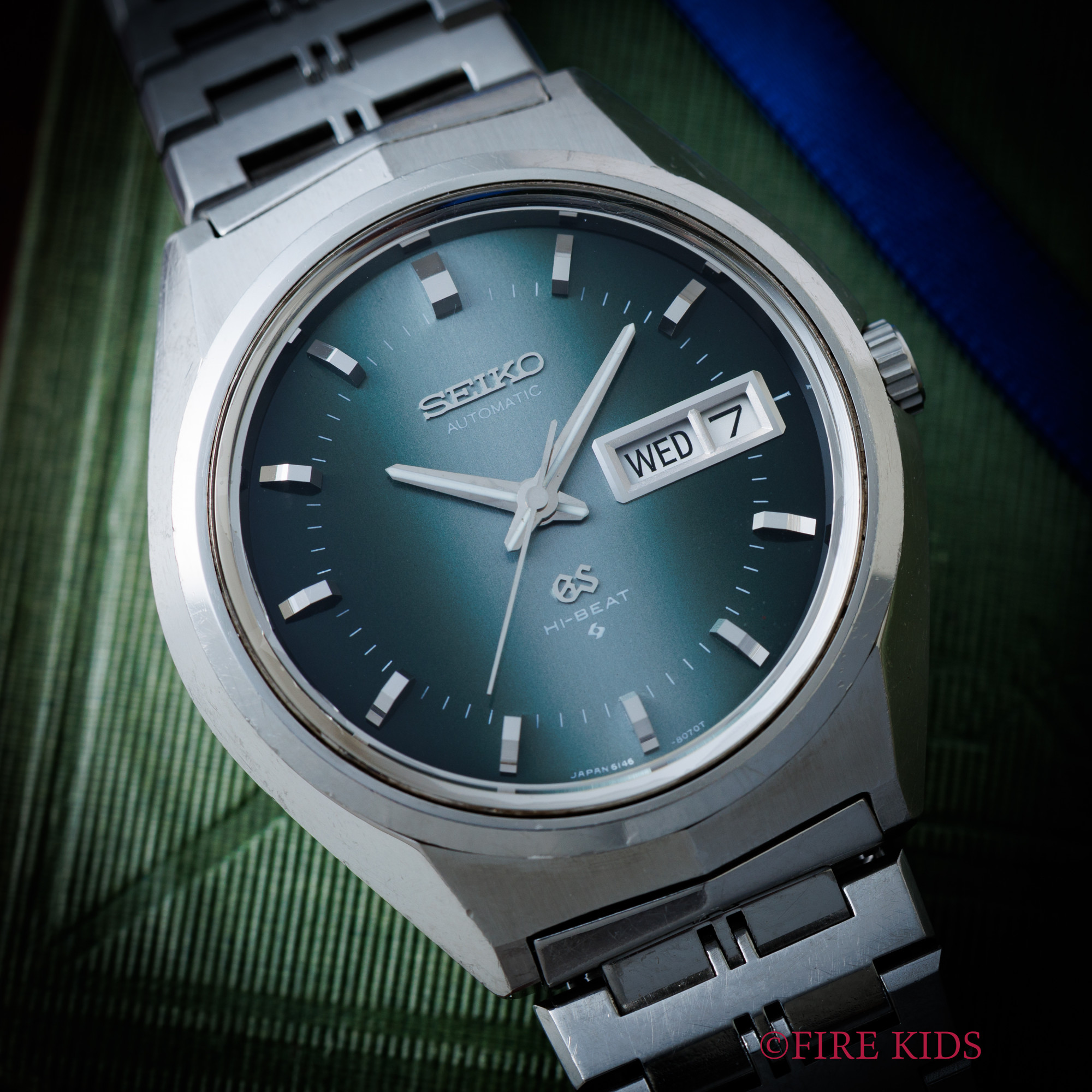 セイコー SEIKO グランドセイコー 61GS 1972年製 Ref.6146-8050 グリーン文字盤 ハイビート自動巻 純正ステンレスブレス付