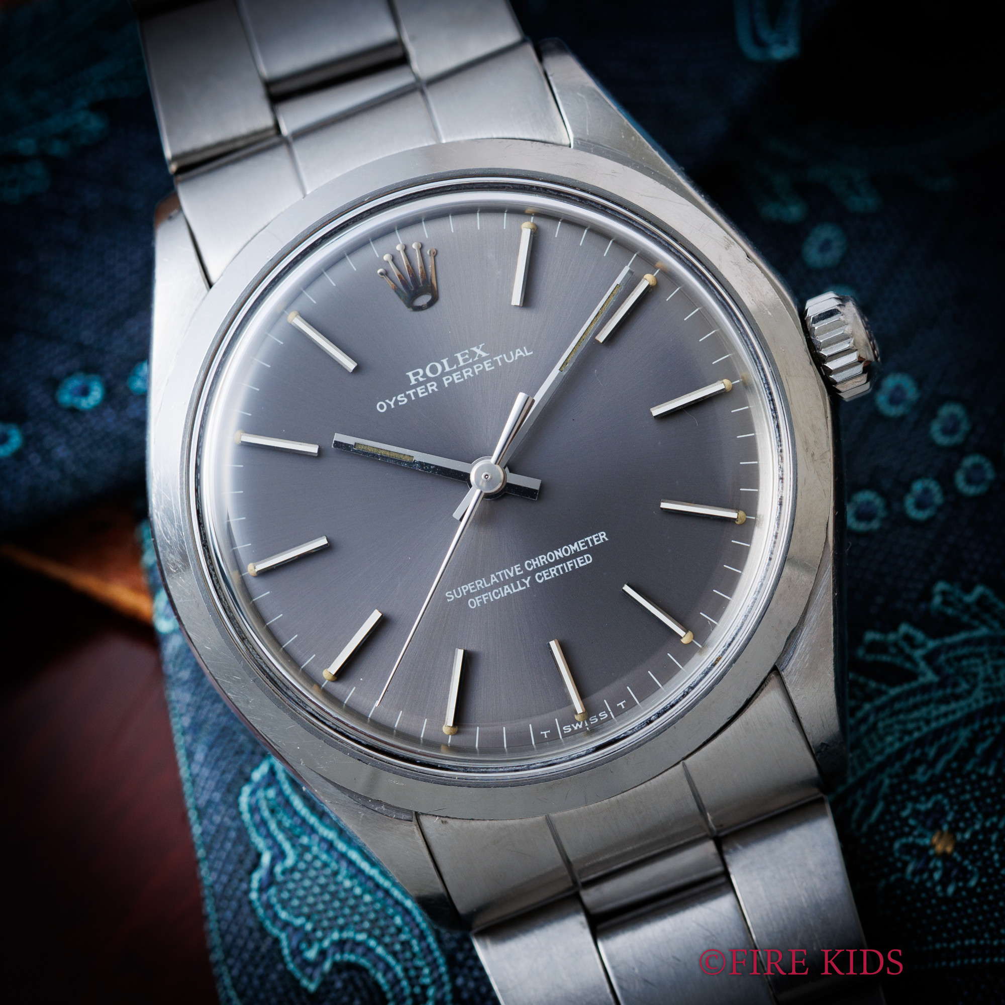 ロレックス ROLEX オイスターパーペチュアル 1971年製 Ref.1002 グレー Cal.1570 純正ブレス