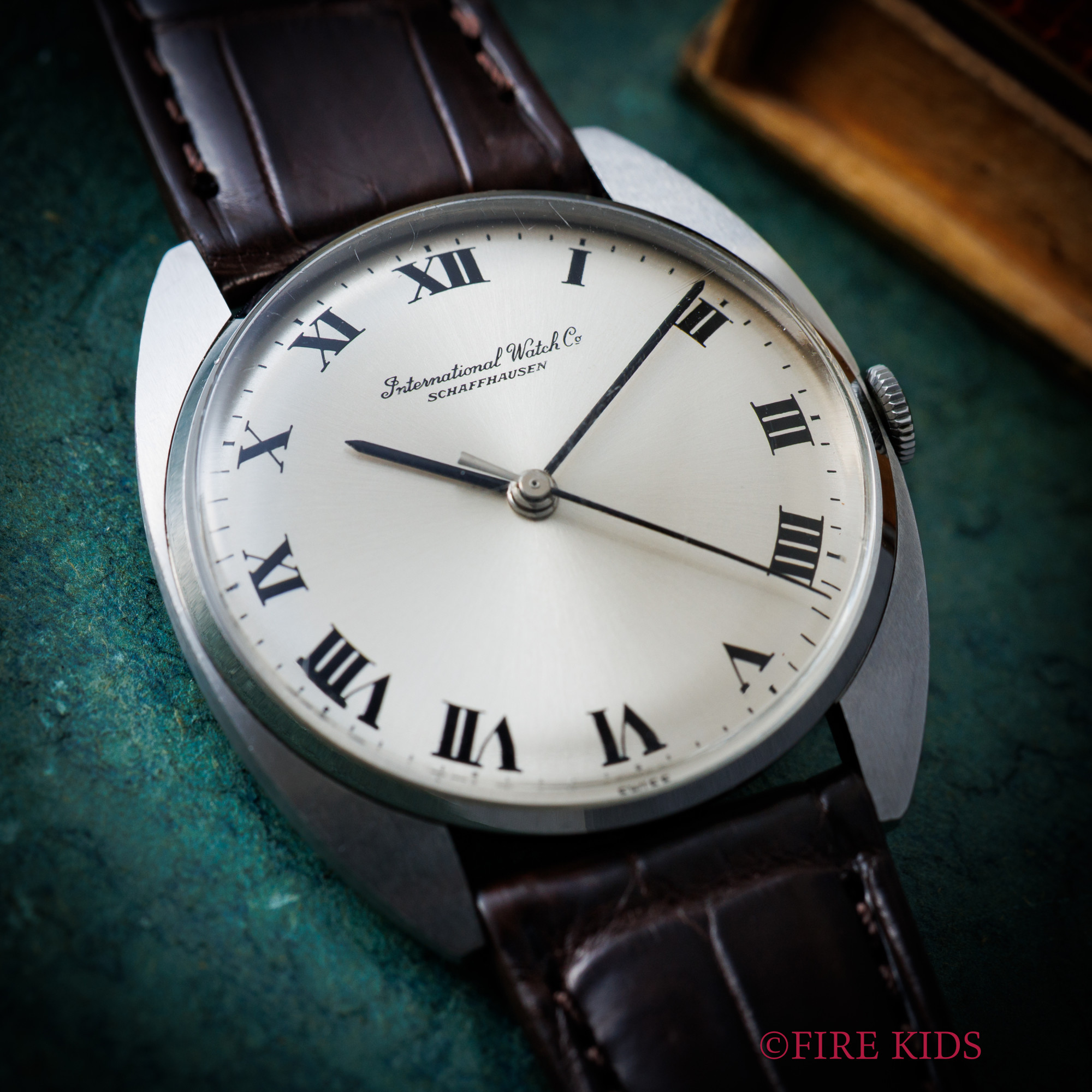 IWC ラウンドケース 1967年製 シルバーローマン Cal.402 Ref.1419 純正尾錠付