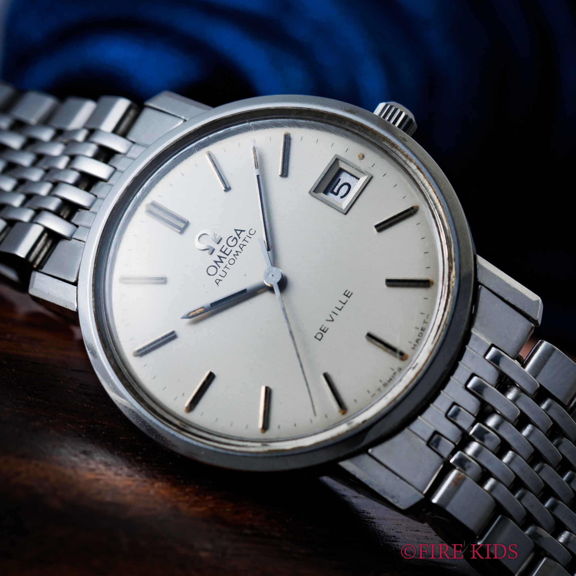 オメガ OMEGA デ・ヴィル 1973年製 Ref.166.0161 ハイビート 自動巻き ラウンドケース 純正ステンブレス付
