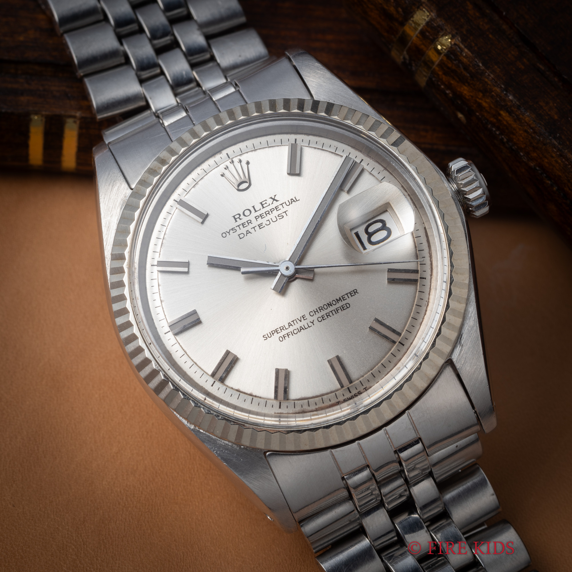 ロレックス デイトジャスト ワイドボーイ 1970年製 フルーテッドベゼル Ref.1601 自動巻きクロノメーター Cal.1570 純正ジュビリーブレスレット ノンルミナス
