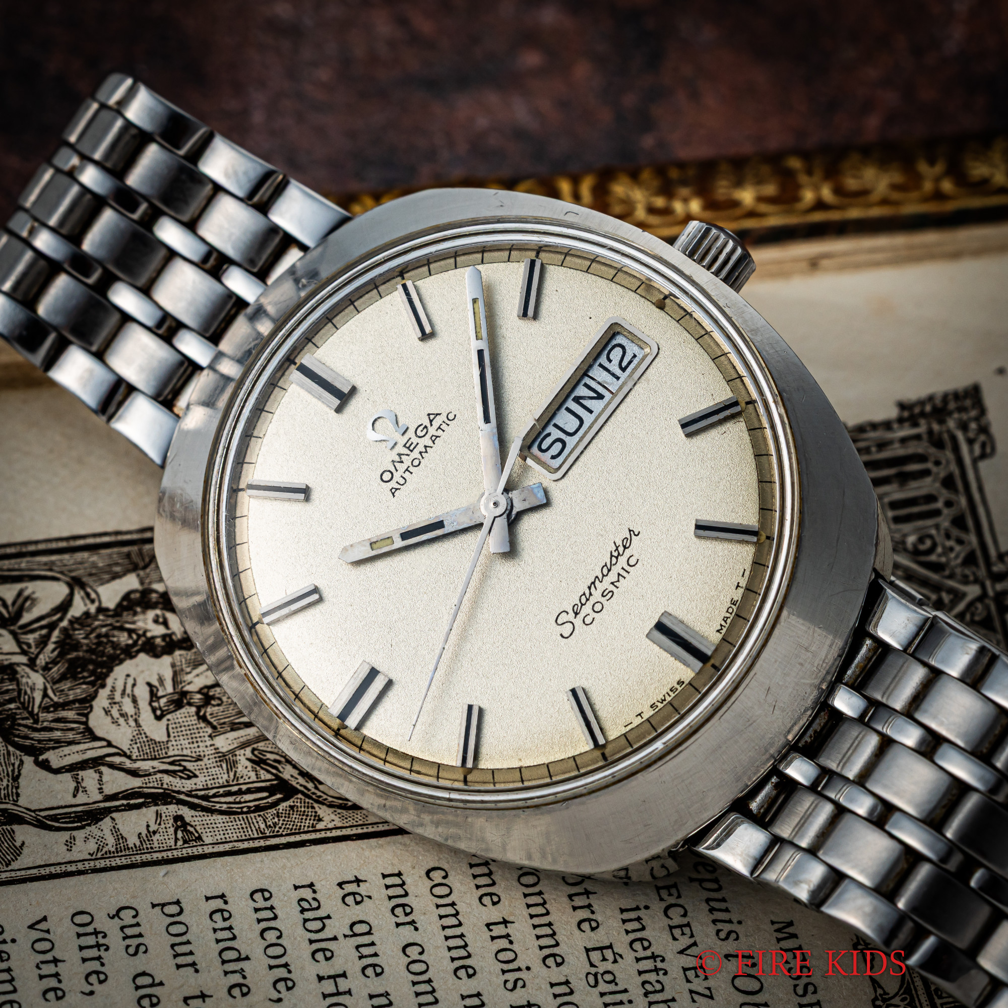 オメガ OMEGA コズミック 1968年製 Cal.752 自動巻き デイデイト 純正ブレス