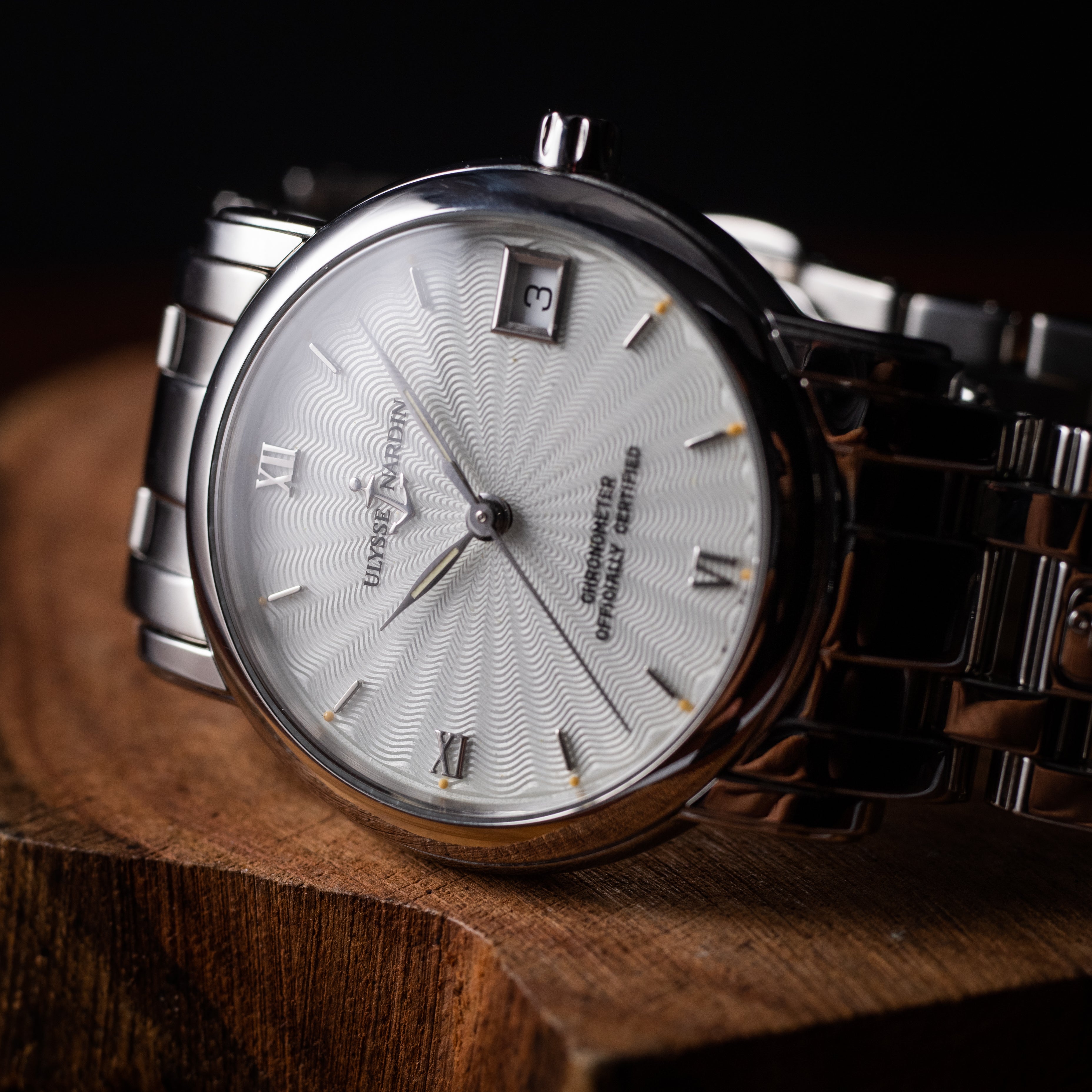 ユリスナルダン サンマルコ ホワイトダイヤル 1990年代 自動巻き