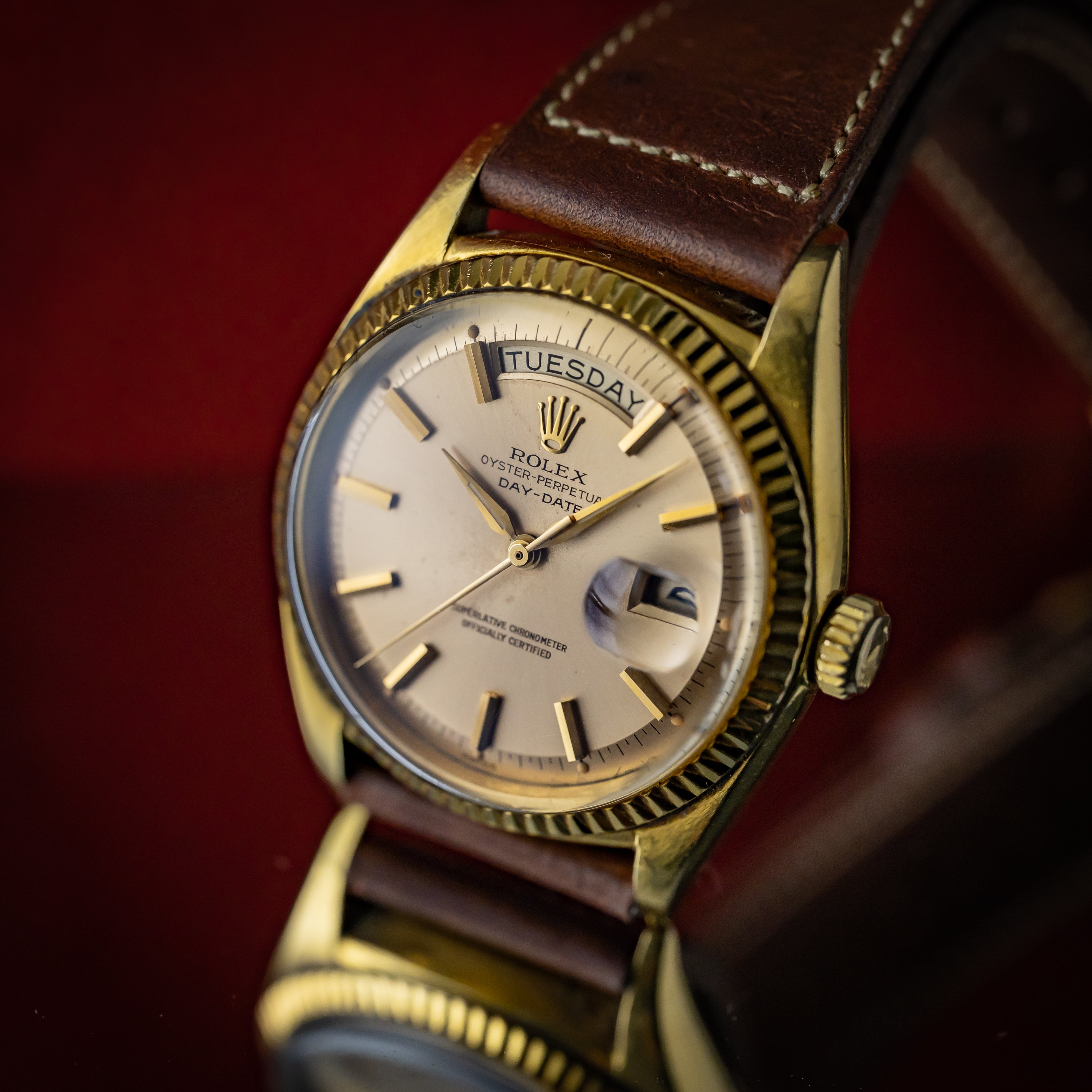 ロレックス デイデイト1960年代製 18KYG Ref.1803 剣針 ギャランティー付き