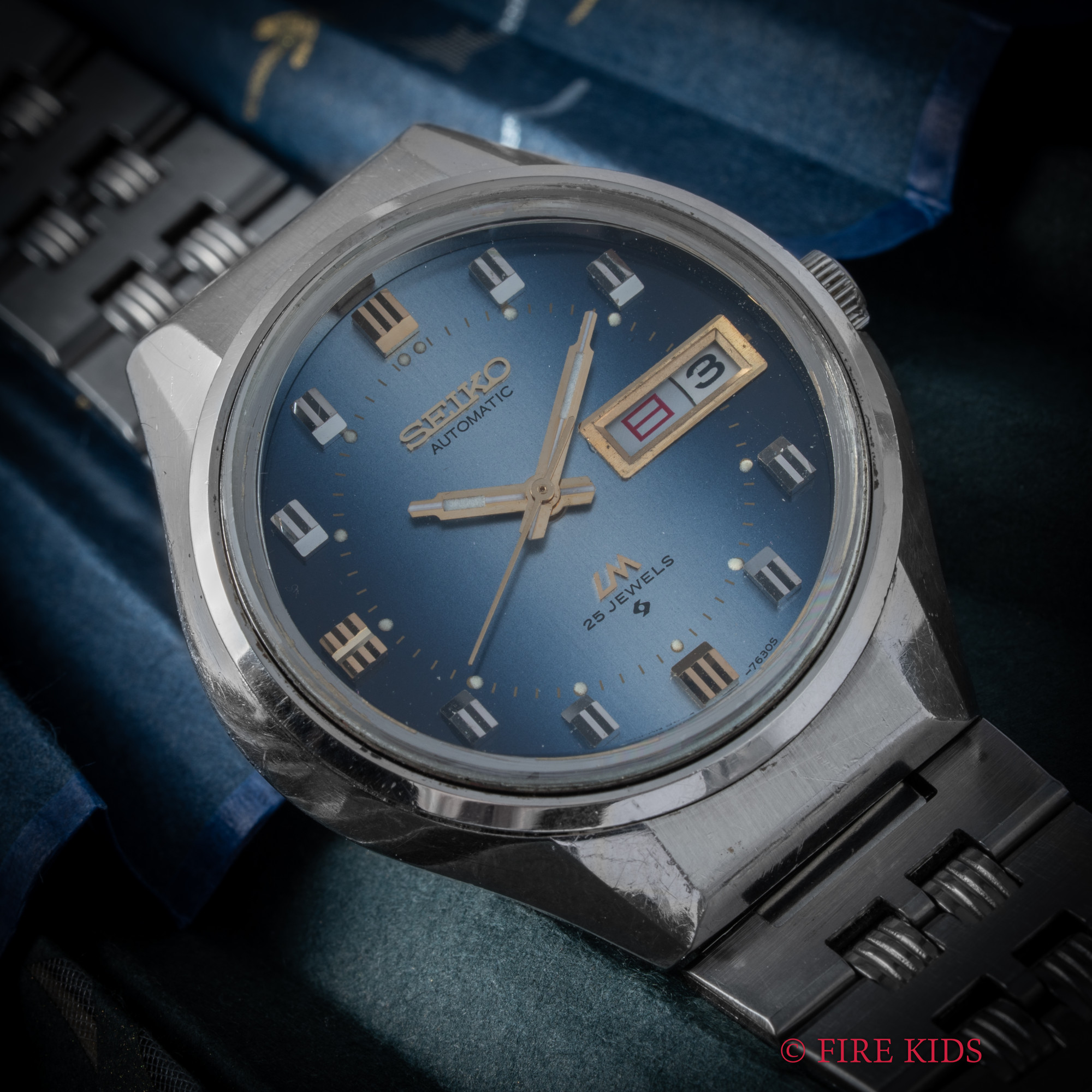 セイコー ロードマチック 1973年製 自動巻き ブルーグラデーション Ref.5606-7290