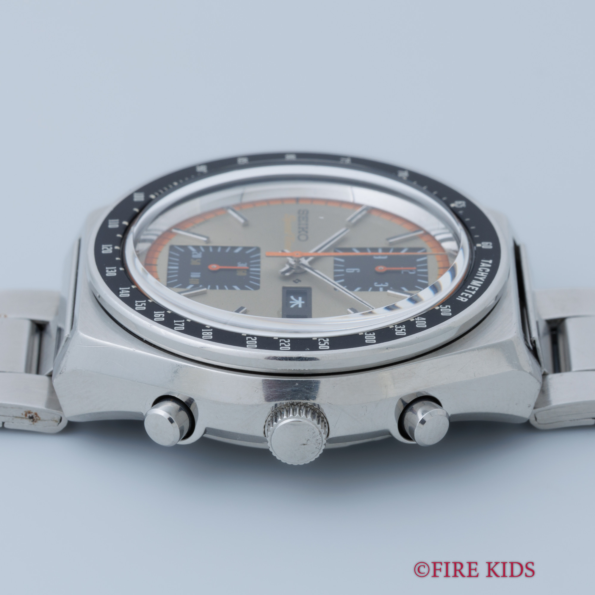 SEIKO KS 自動巻き時計 シルバー FIREKIDS｜ファイアーキッズ / セイコー 自動巻きクロノグラフ 1977年