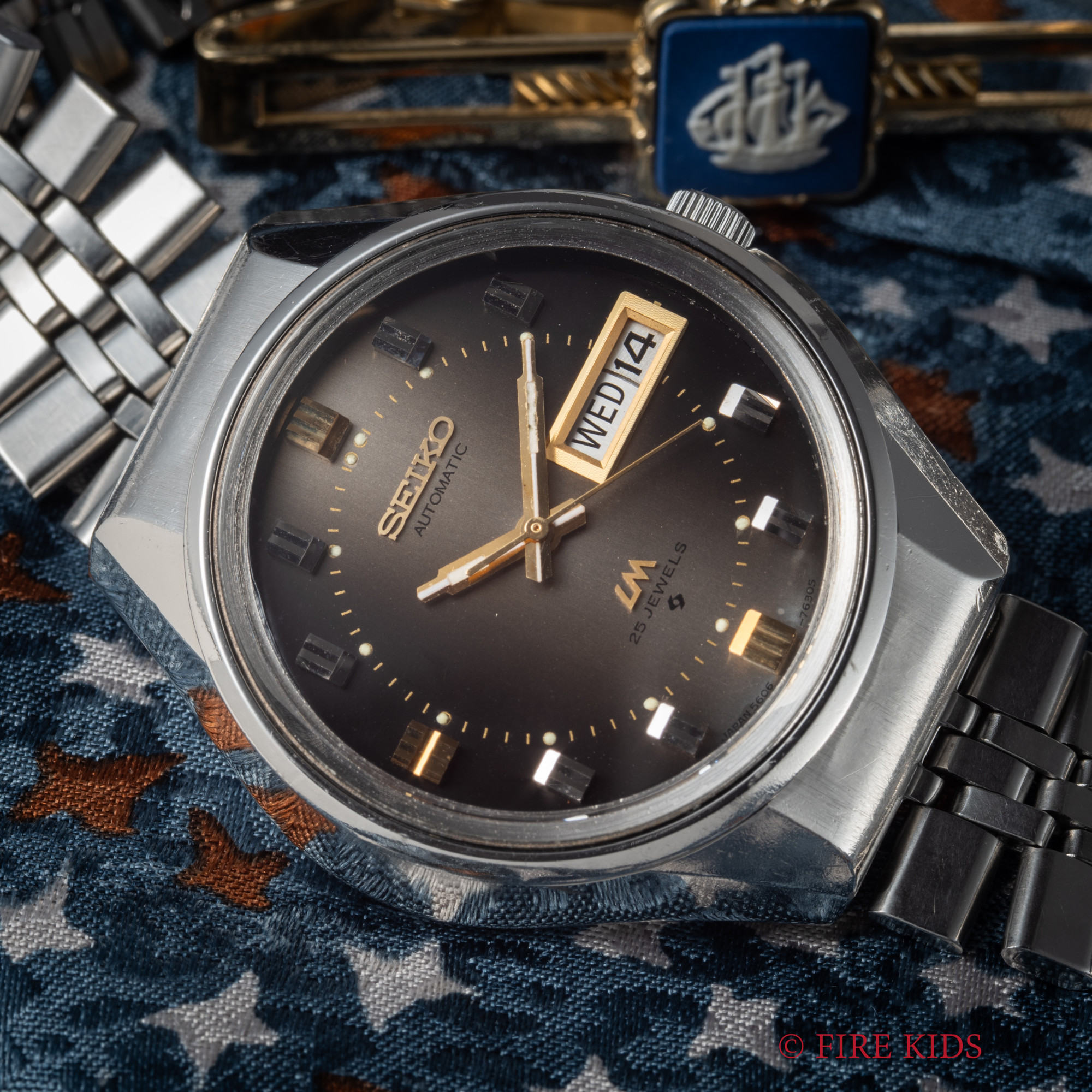 セイコー LM 1974年製 自動巻き Ref.5606-7290 ブラウンダイヤル 純正ステンレスブレス付