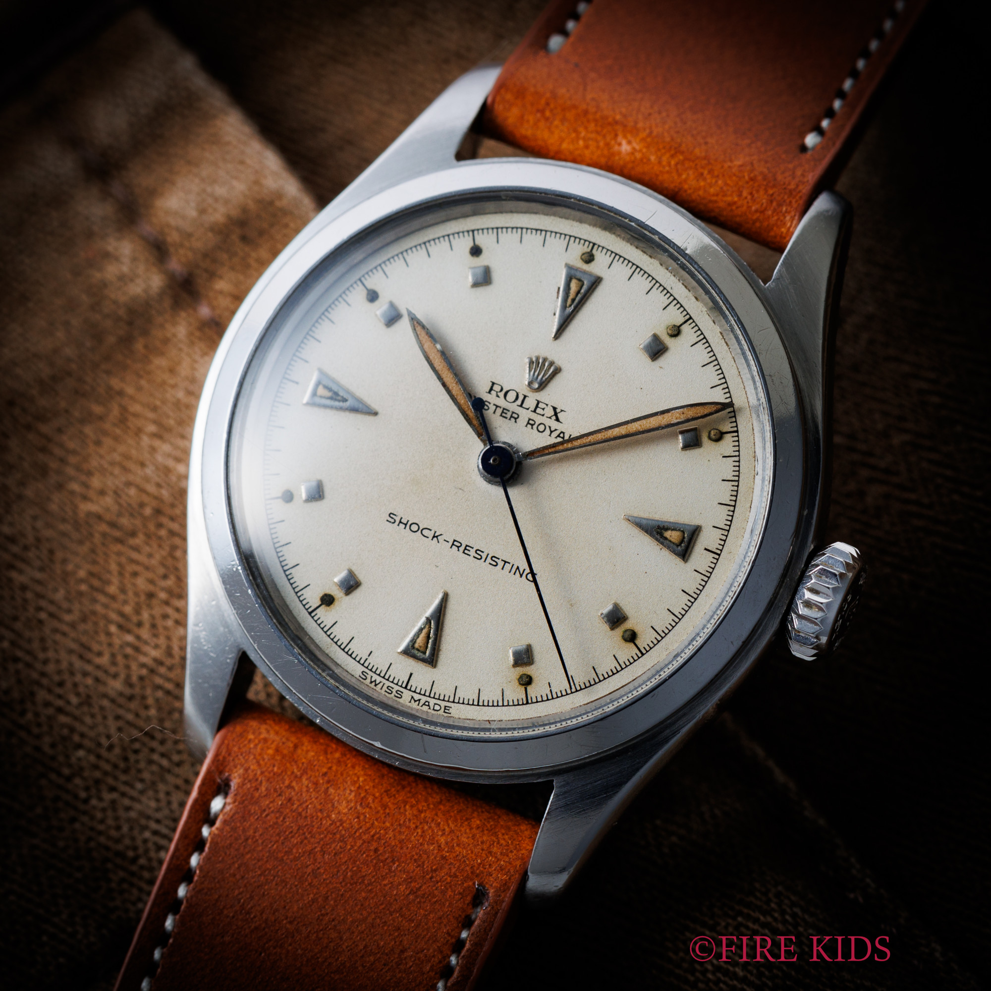 ロレックス オイスター ローヤル 1951年製 Ref.6144 手巻 スーパーオイスターリューズ PEブレス