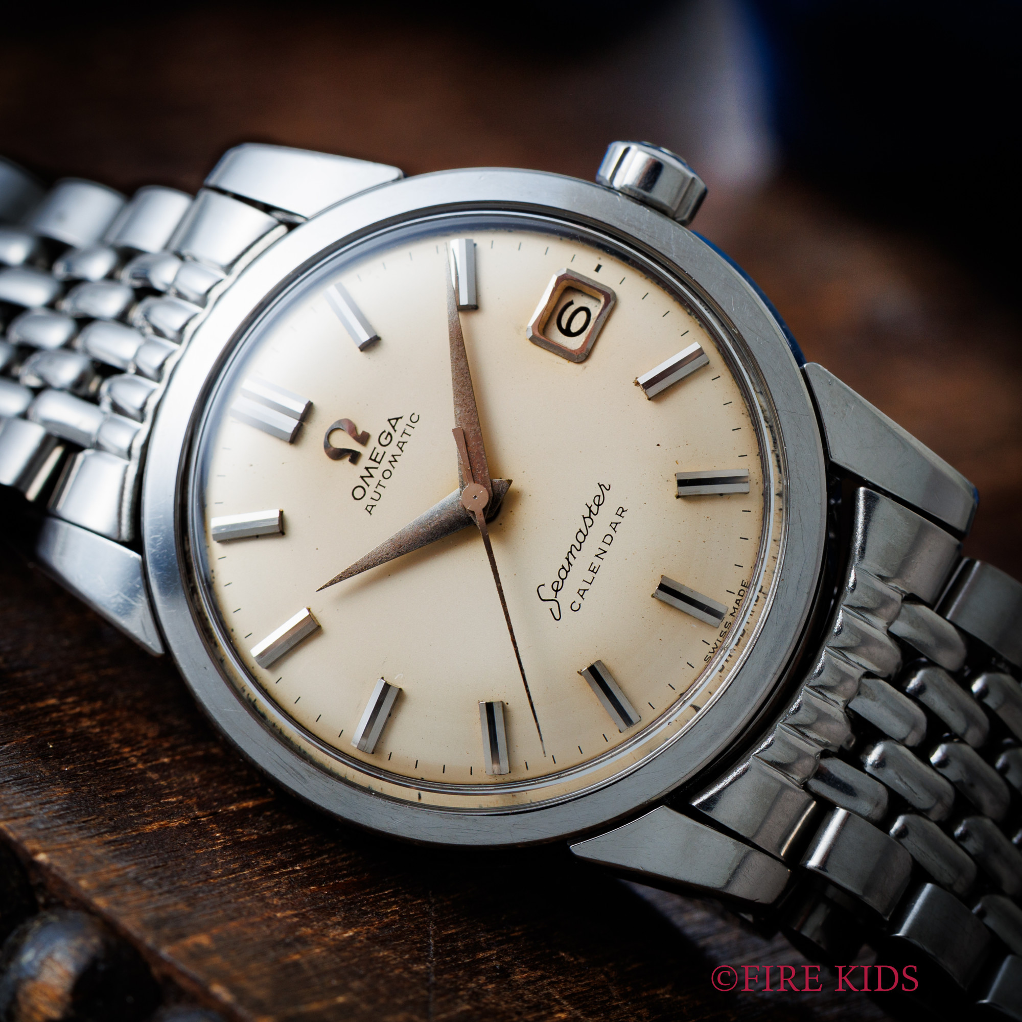 オメガ OMEGA シーマスター カレンダー 1959年製 Ref.2849 13SC 自動巻き Cal.503 パティーナダイヤル 純正ライスブレス
