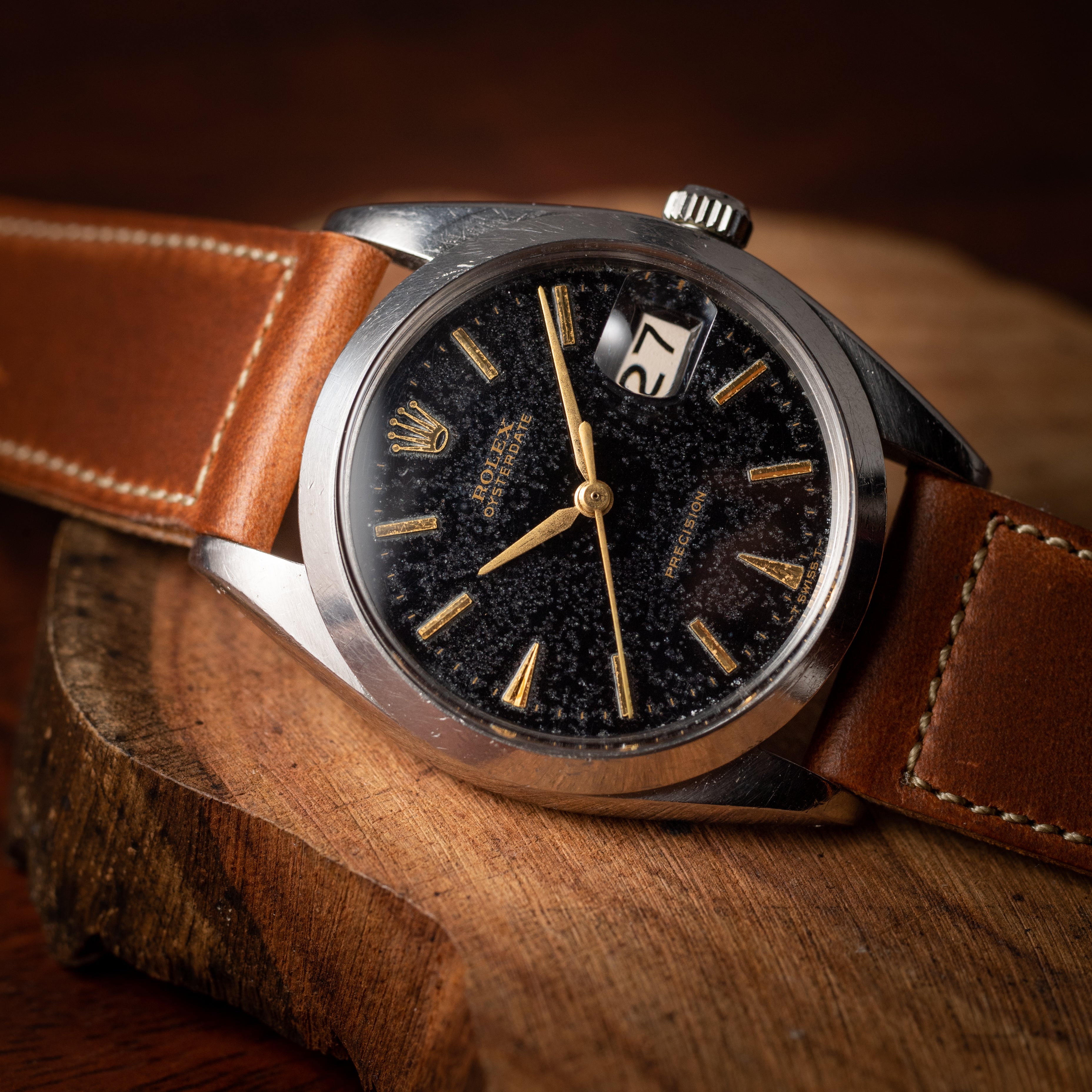 ロレックス オイスターデイト ミラーダイヤル 1966年製 アルファハンド Ref. 6694