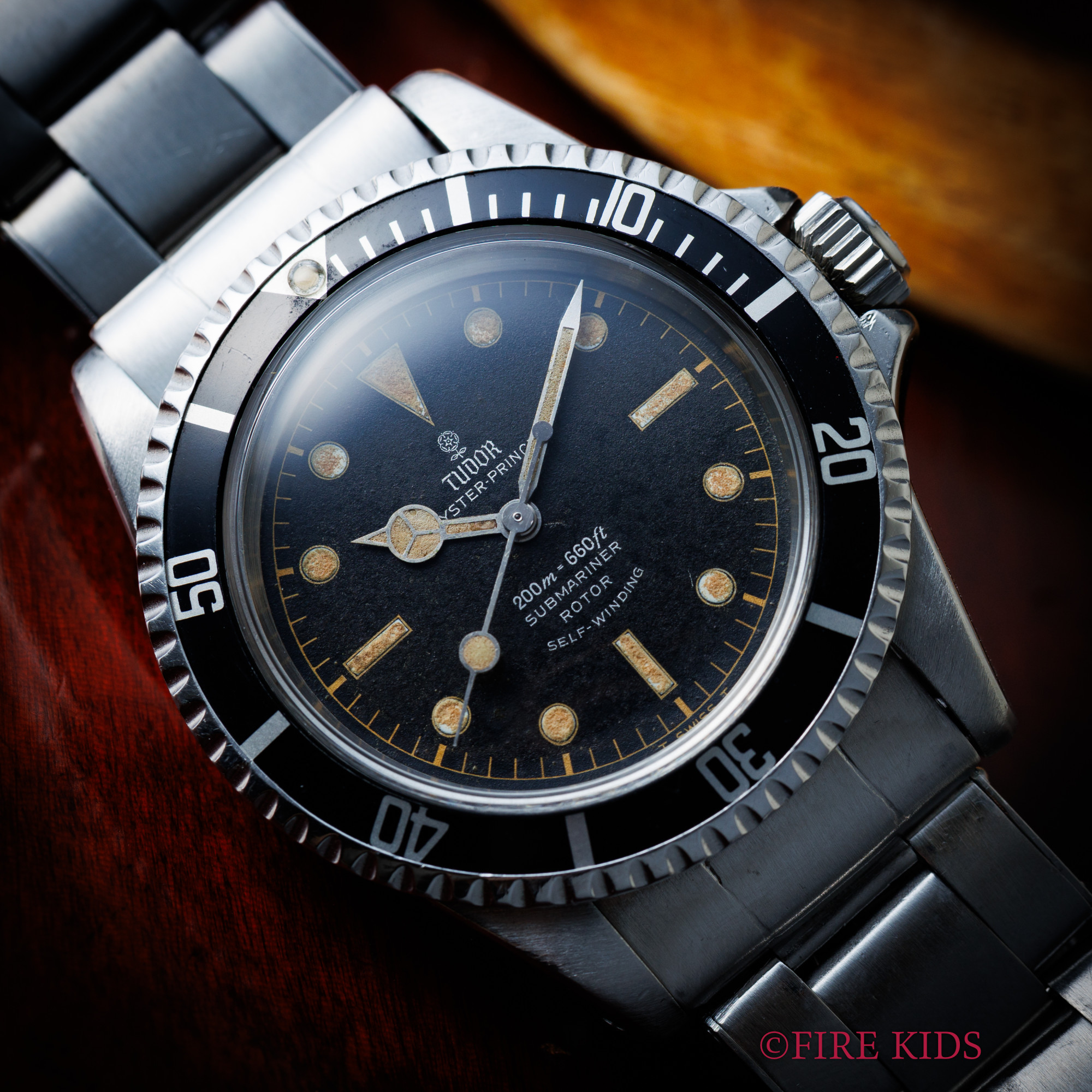 チューダー サブマリーナー 小薔薇 1964年製 Ref.7928 Cal.390 ノンデイト自動巻き 純正ロレックスブレス