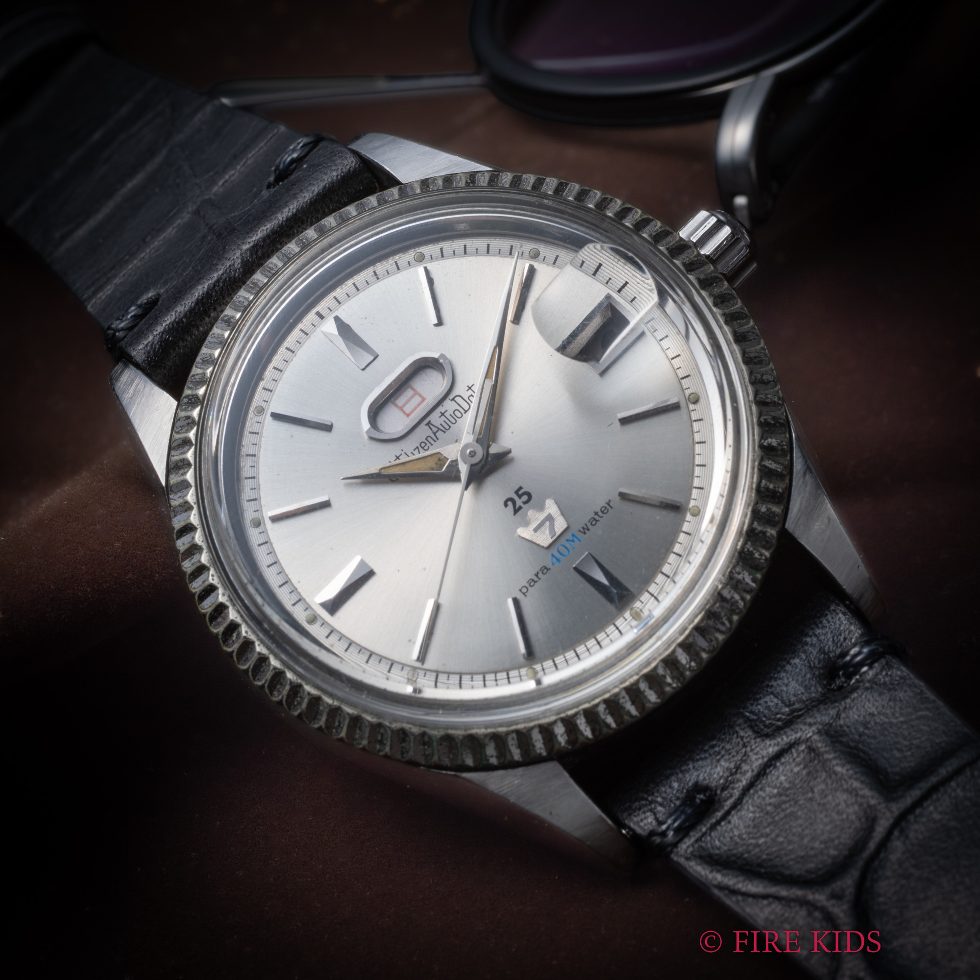 シチズン オートデーター 1964年 自動巻き ジェットローター フルーテッドベゼル Ref.AW1407051