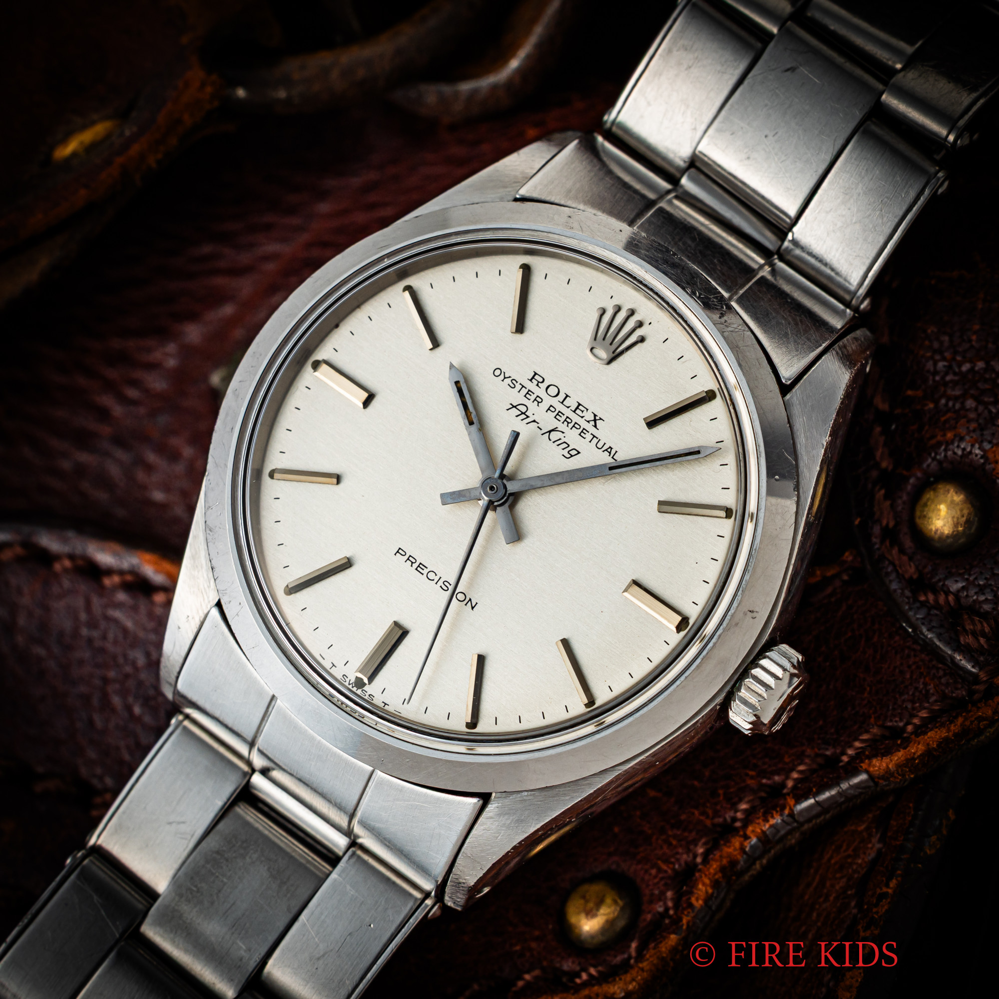 ロレックス エアキング 1970年製 Ref.5500 シルバー 自動巻 純正リベットブレス