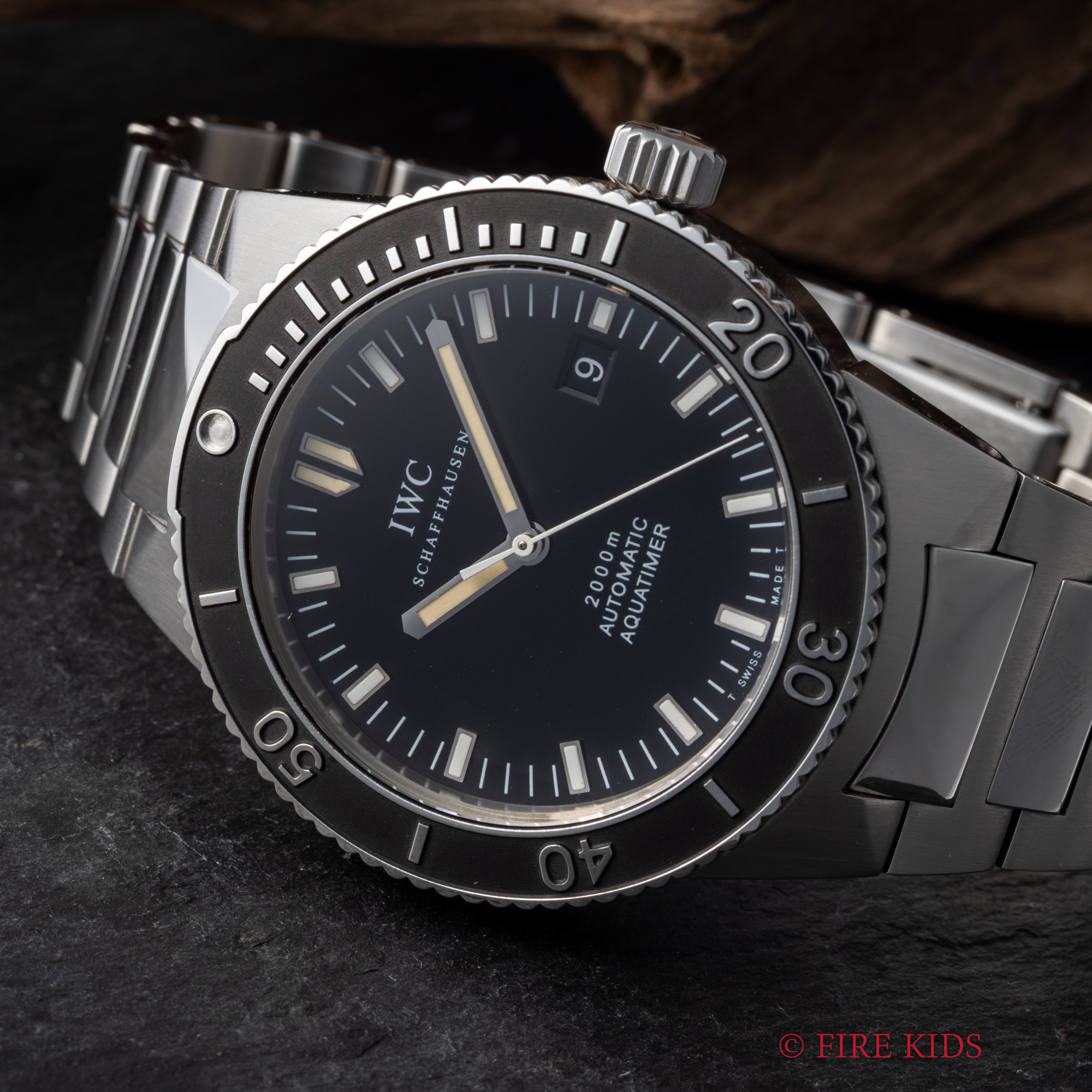 IWC アクアタイマー 初期型 2000年製 2000m お魚リューズ ギャランティー、純正ブレス
