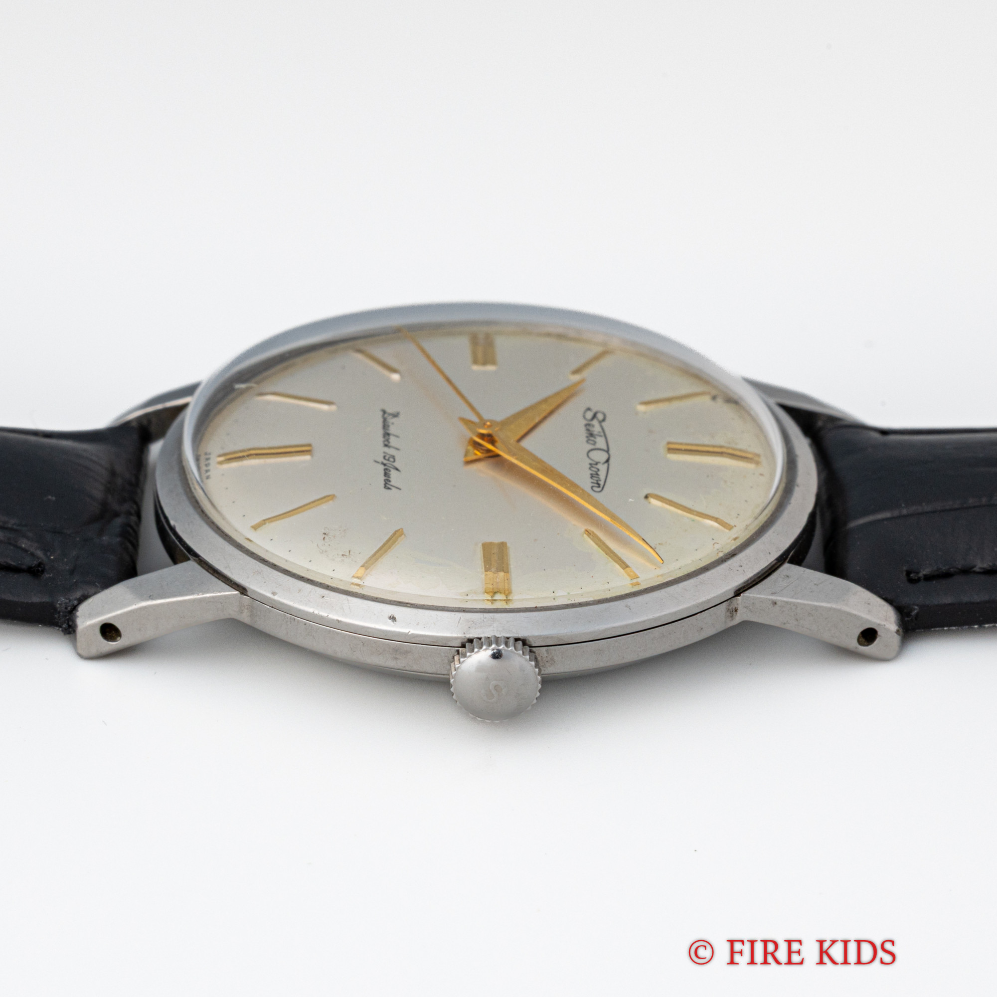 【希少初期型】1959年製 セイコー クラウン手巻き 33mmケース 機関良好 FIREKIDS｜ファイアーキッズ / セイコー クラウン 1959年製 薄型手巻き
