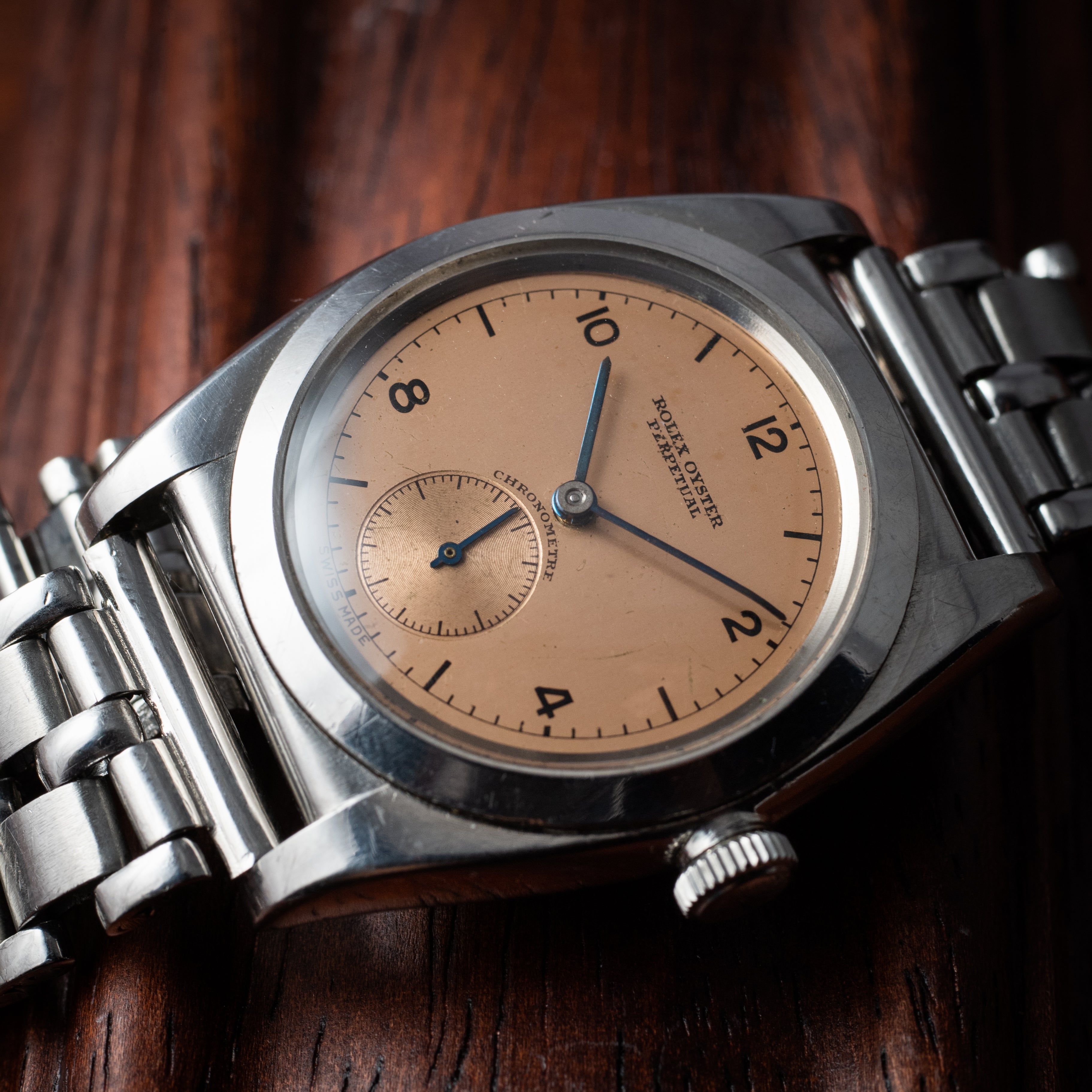 ロレックス バブルバック 1942年製 3ピースケース Ref.3134 BEAU BRUMMELステンレスブレス