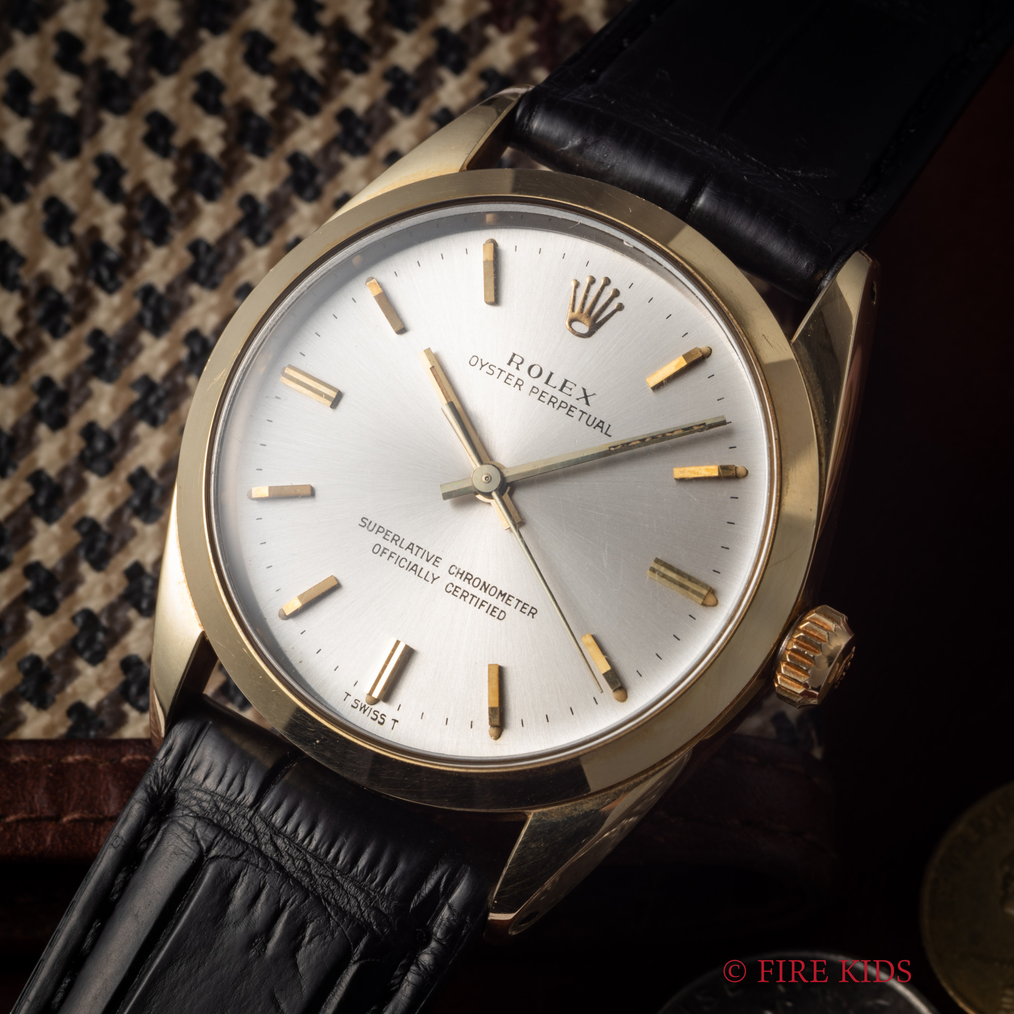 ロレックス 1965年製 オイスターパーペチュアル トップゴールドケース Ref.1024 クロノメーター自動巻 Cal.1570