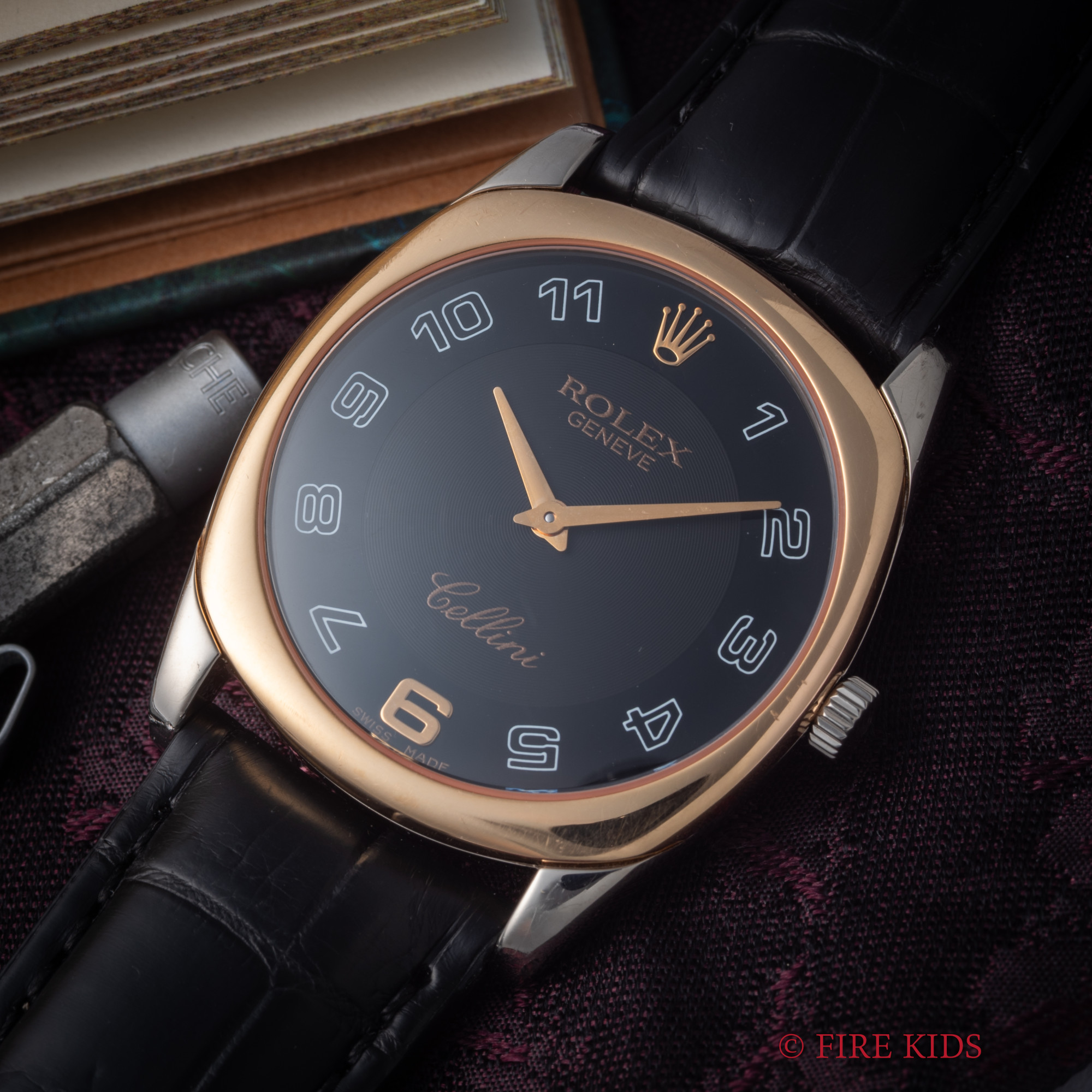 ロレックス ROLEX チェリーニ ダナオス 18KWG/KPG 2001年製 Ref.4233 手巻き Cal.1602 純正金無垢尾錠