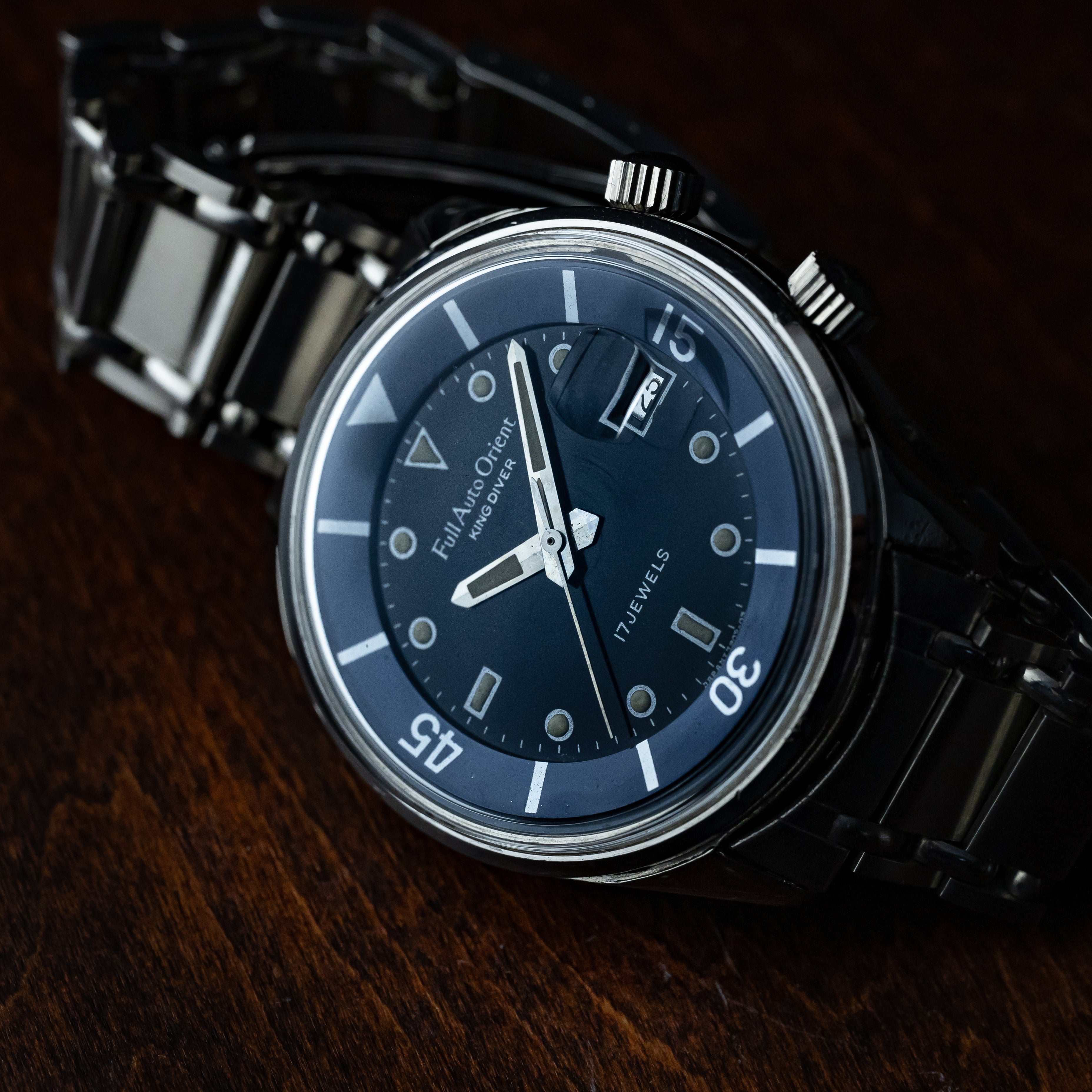 【オークネット行】オリエント フルオートオリエント キングダイバー 1960年代製 BEARステンレスブレス