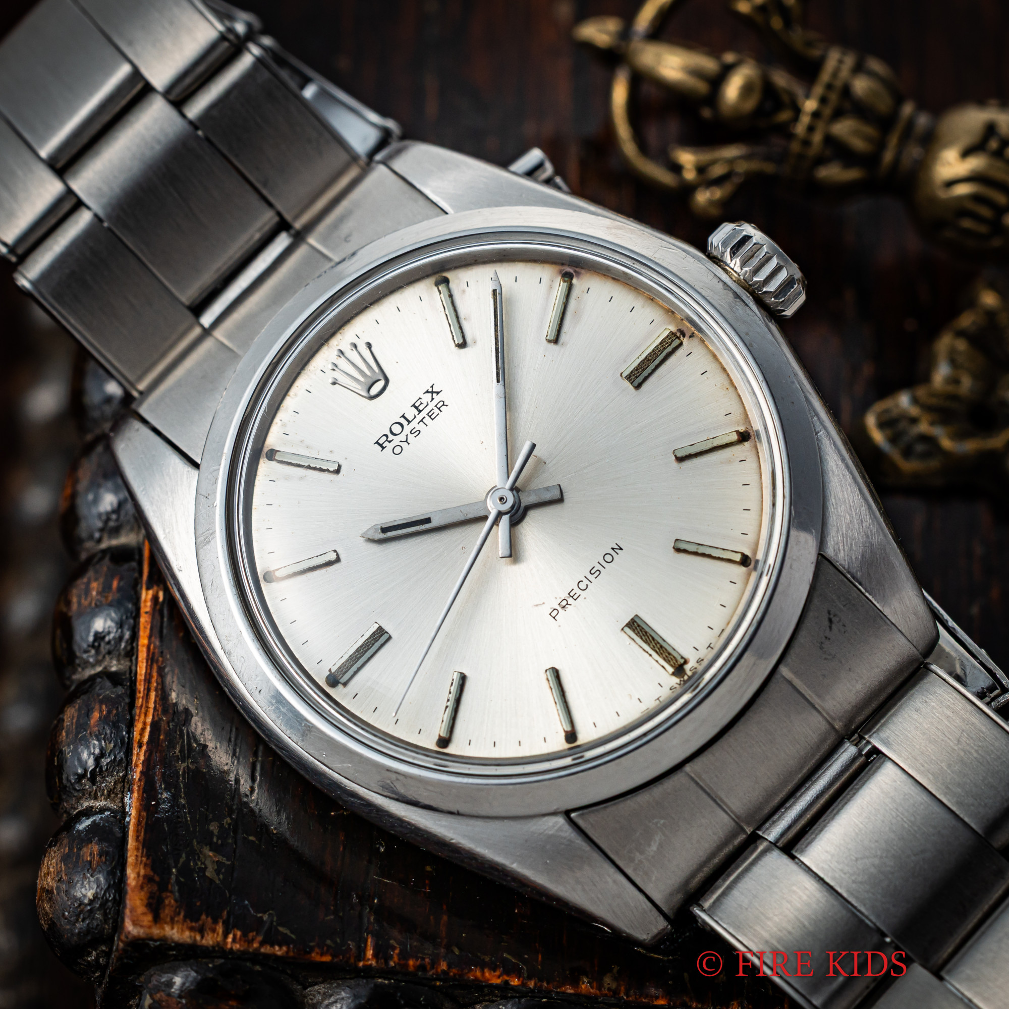 ロレックス オイスター 手巻き 1967年製 Ref.6426 シルバーダイヤル リベットブレス