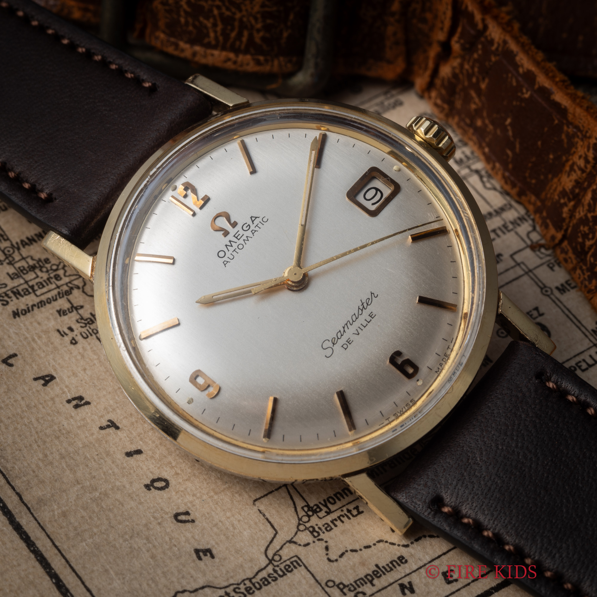 オメガ 1966年製 シーマスター デ・ヴィル ダブルネーム 14金トップゴールド Ref.KL 6088 自動巻き Cal.562 ワンピースケース