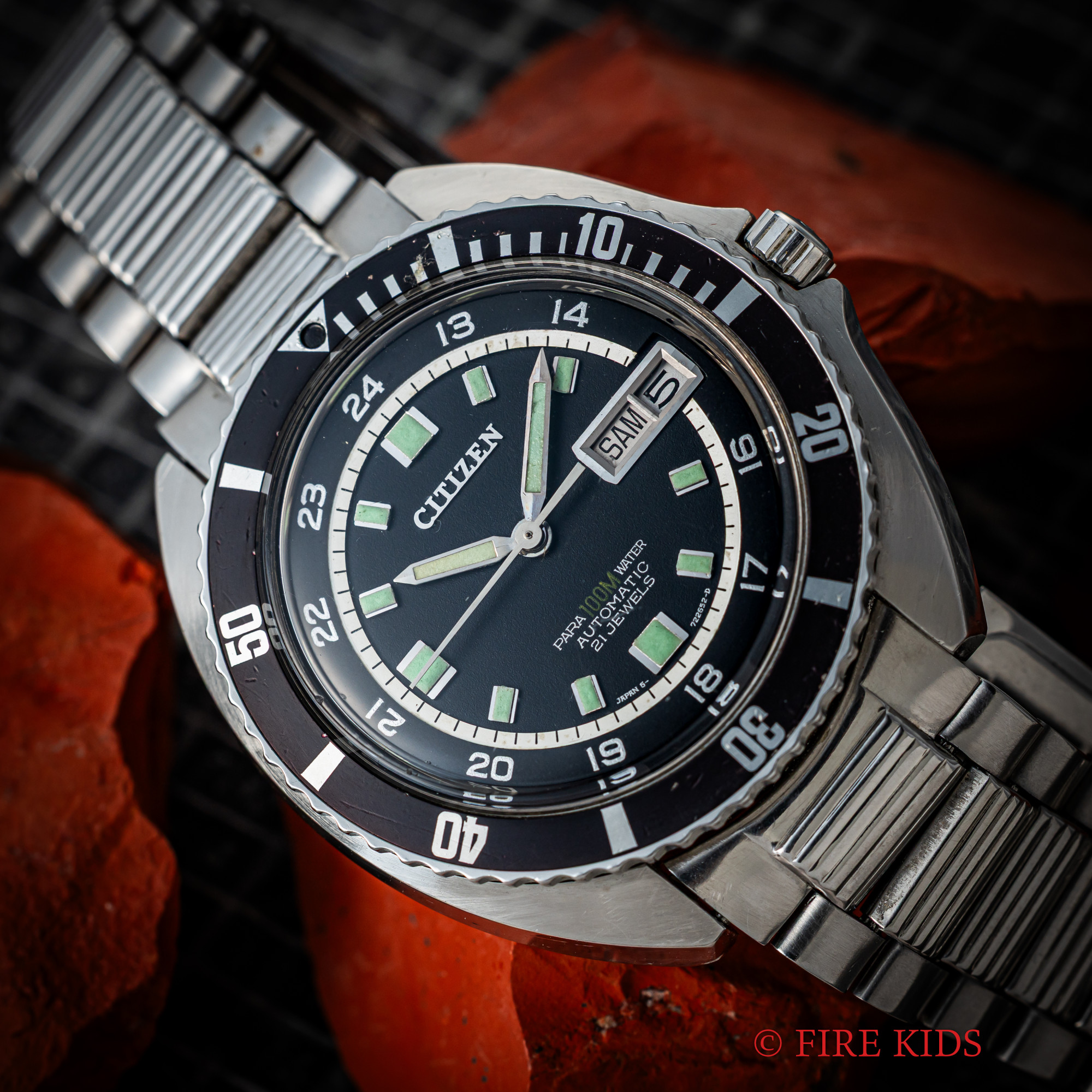 シチズン パラウォーター 100mダイバー 1965年製 43mm Ref.4-720521 自動巻 デイデイト 純正ステンレスブレス 箱付