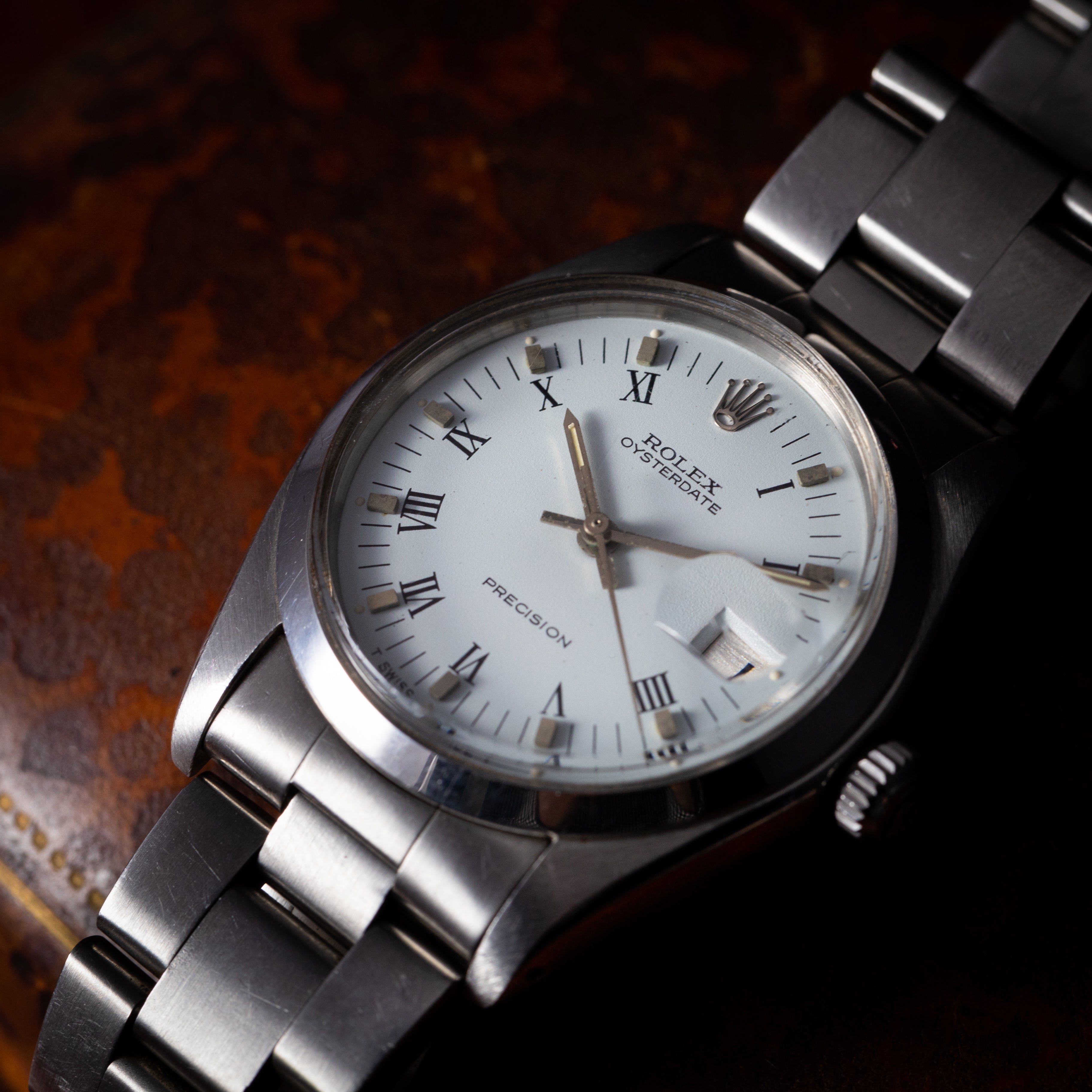 ロレックス オイスターデイト 1978年製 Ref.6694 ホワイトローマン 手巻き