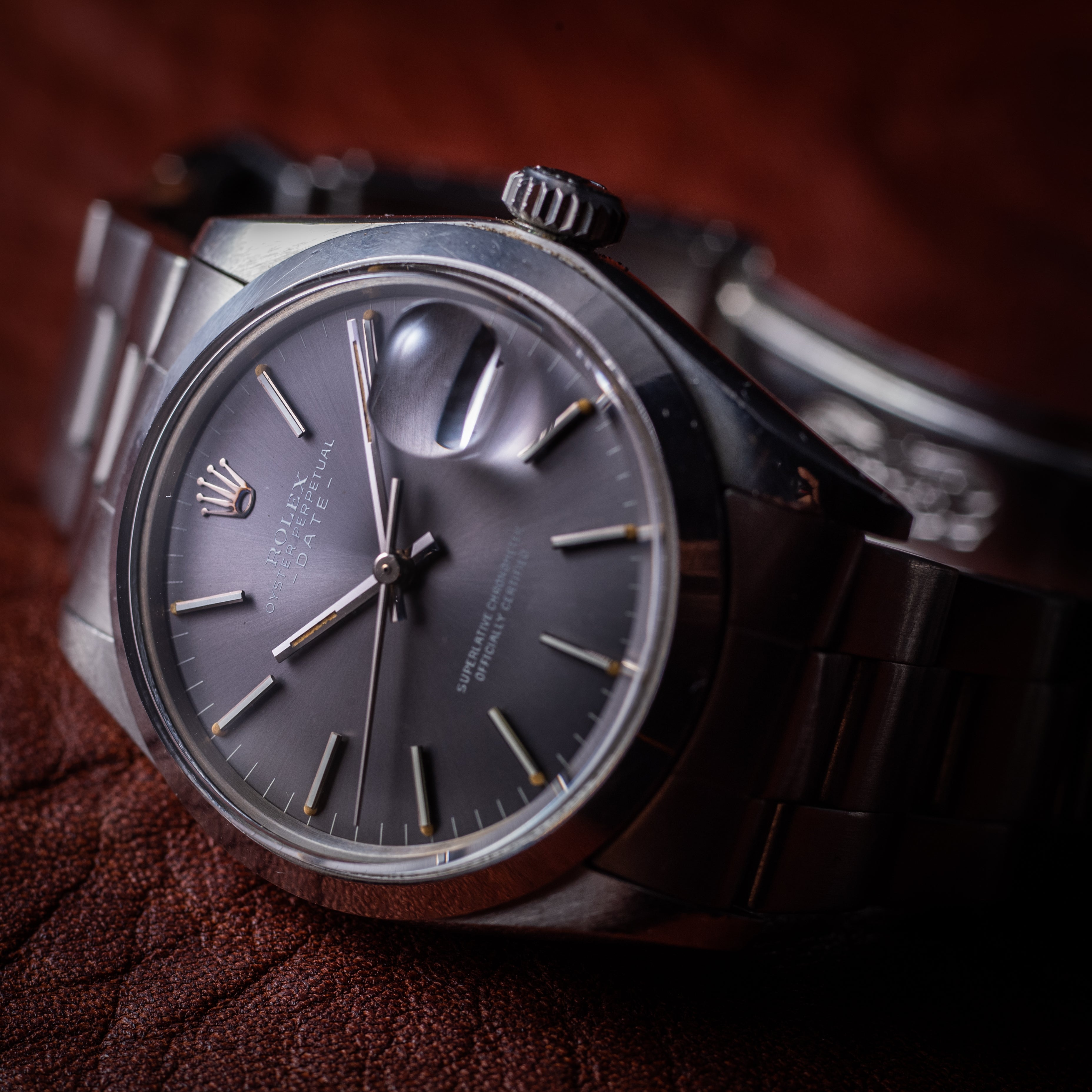 ロレックス 1972年製オイスターパーペチュアルデイト Ref.1500 グレーダイヤル