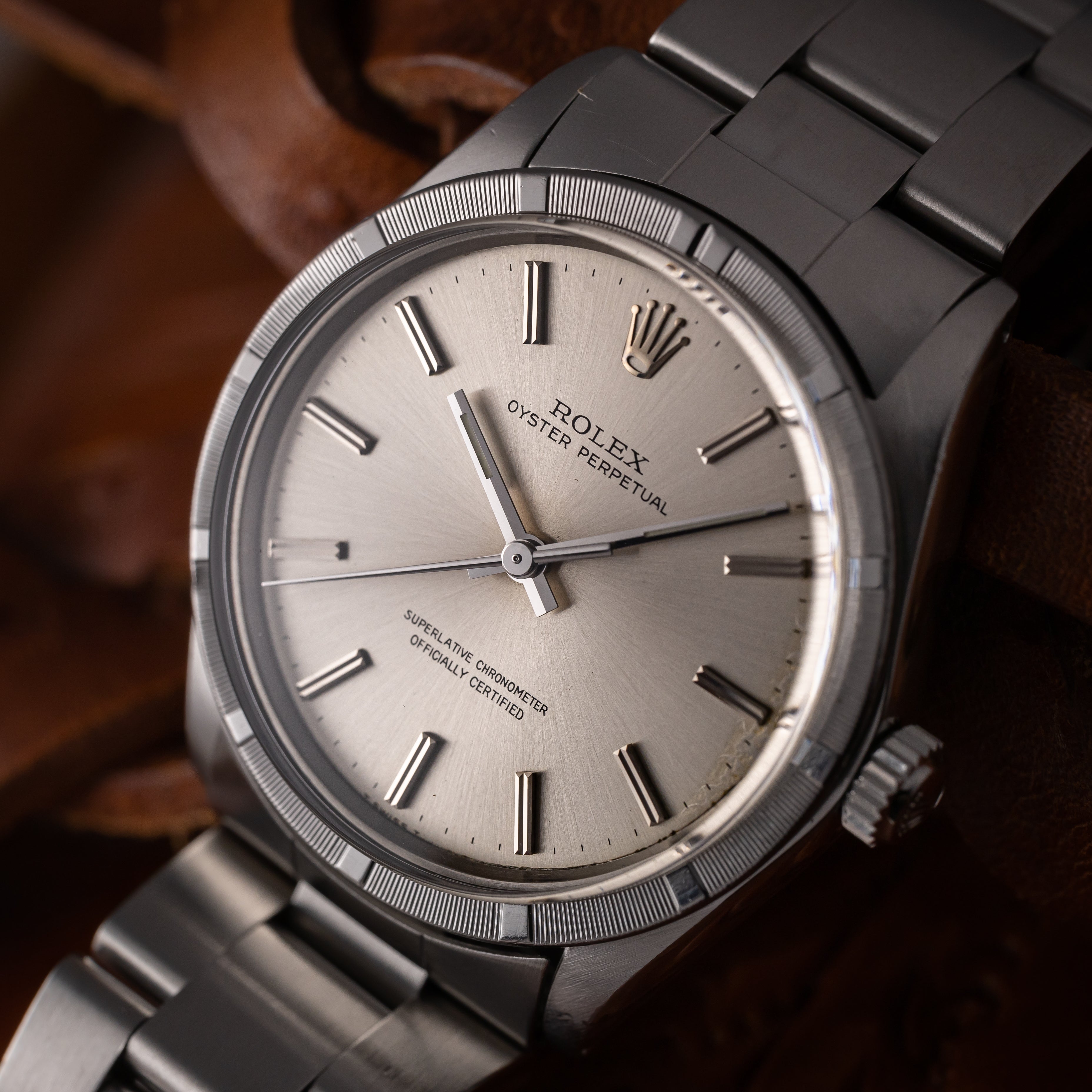 ロレックス オイスターパーペチュアル 1967年製 Ref.1007 エンジンターンドベゼル