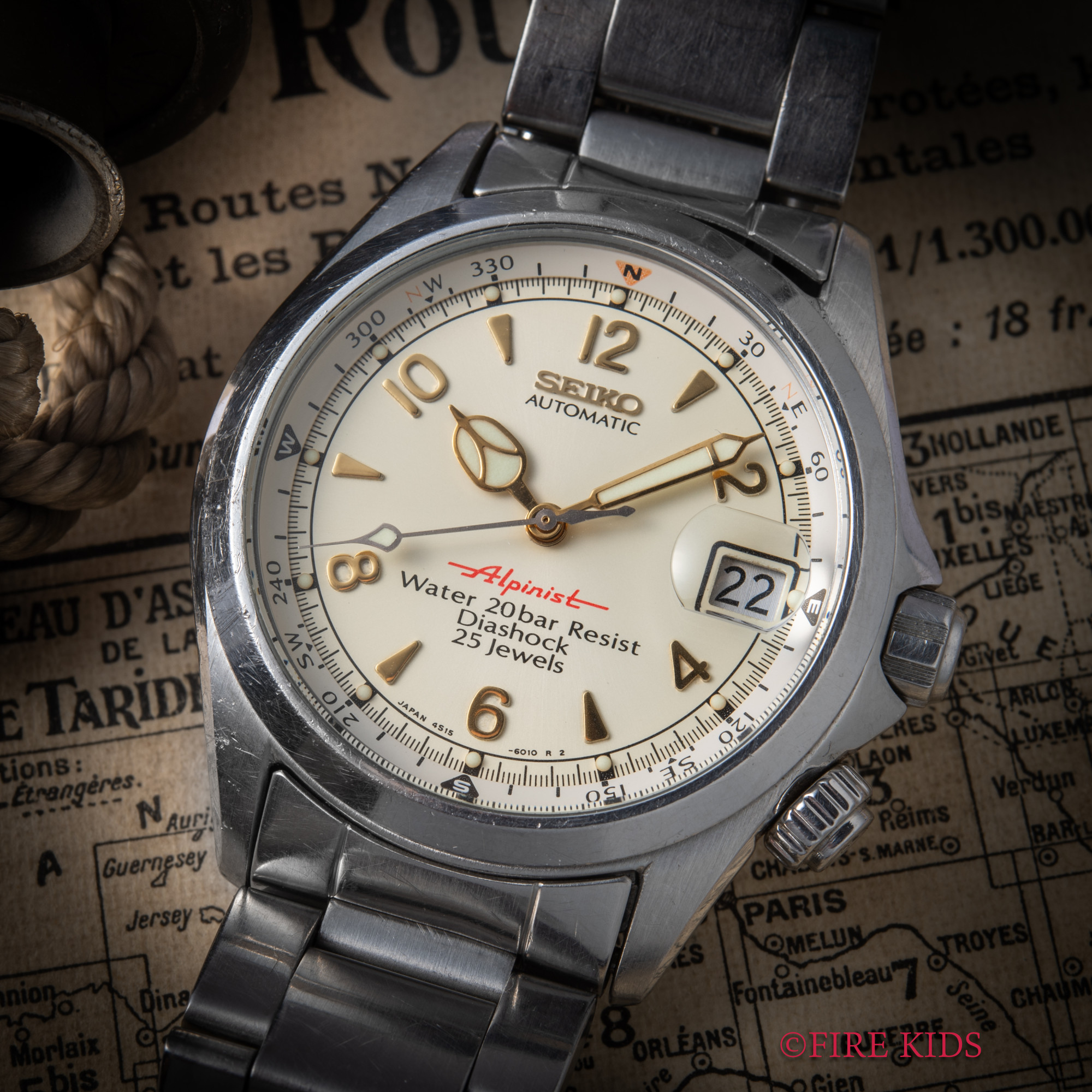 セイコー SEIKO アルピニスト 1998年製 Ref.4S15-6000 自動巻 純正ステンレスブレス付