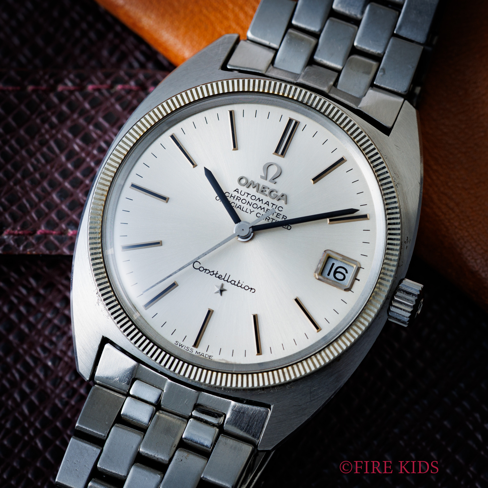 オメガ OMEGA コンステレーション 1967年製 Ref.168.027 ジェンタデザイン 自動巻 クロノメーター WGベゼル 純正ステンレスブレス付
