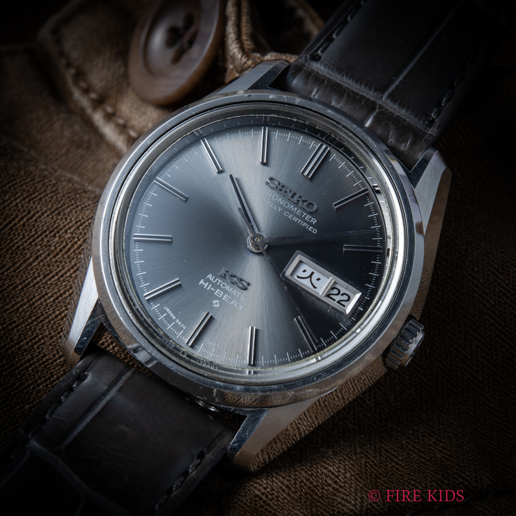 セイコー SEIKO 56キングセイコー 1971年製 8振動自動巻き グレーダイヤル ワンピースケース デイデイト Ref.5626-7040