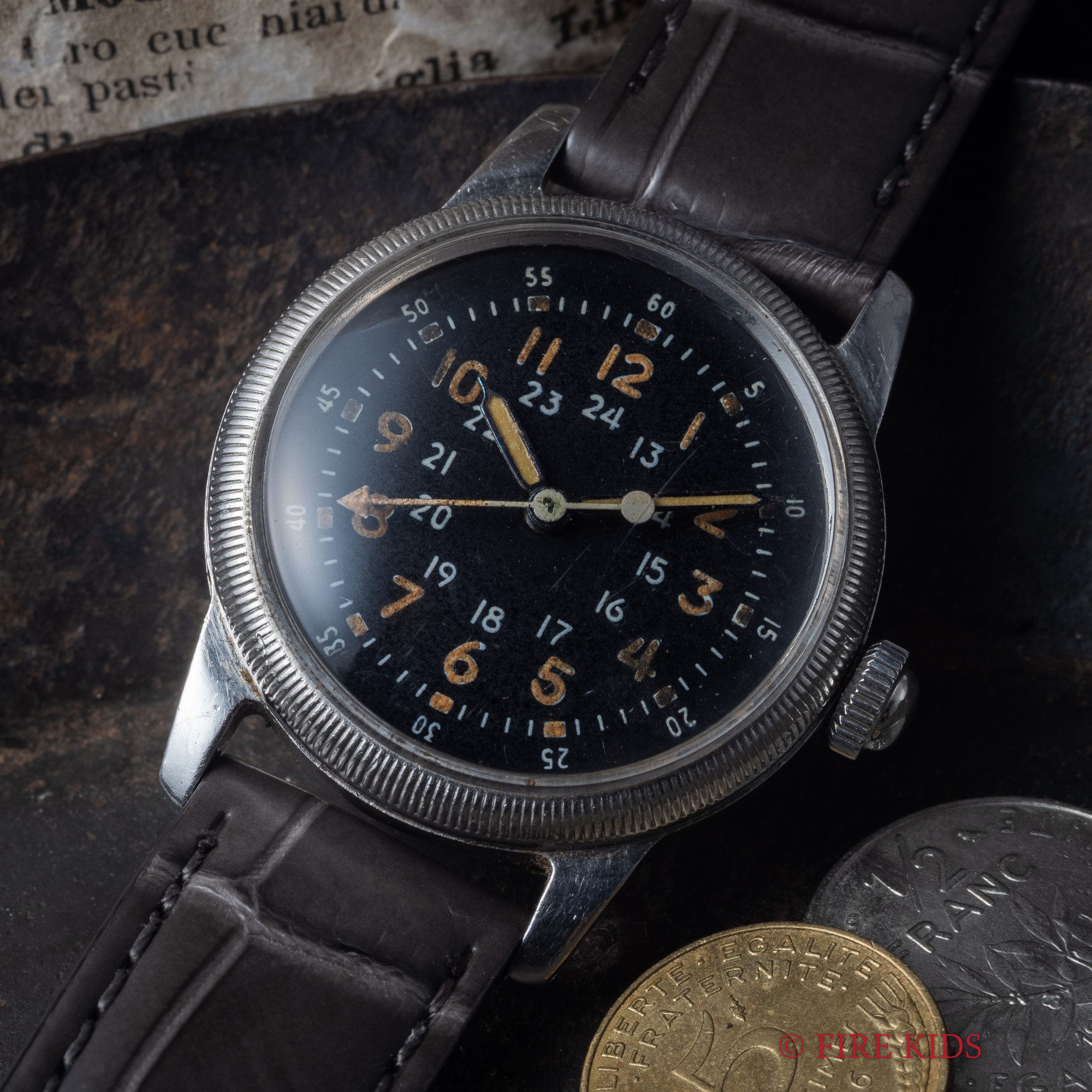 ウォルサム WALTHAM 米軍 A-17 1950年代 手巻き パイロットウォッチ