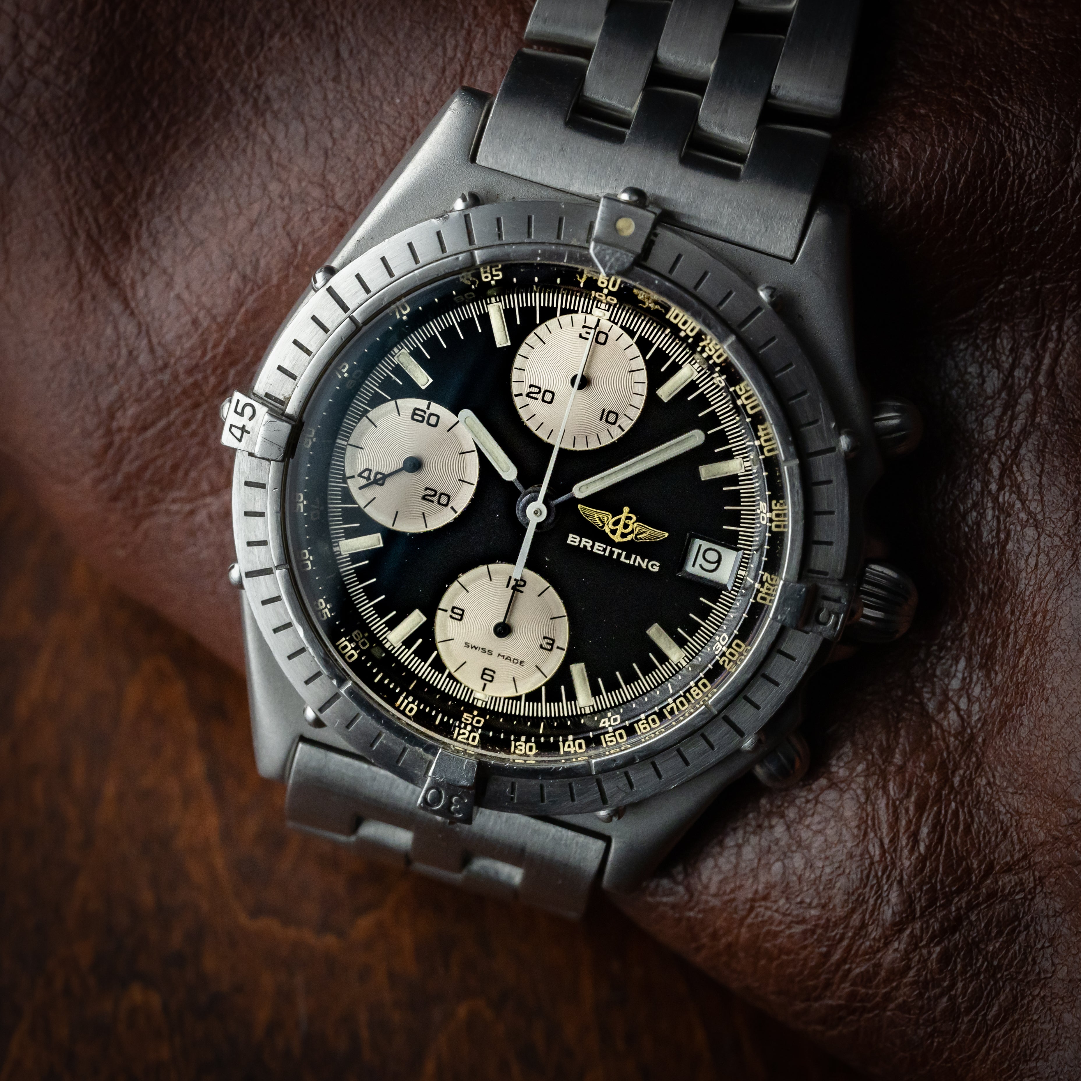 ブライトリング クロノマット Ref.81950A BK 純正ステンレスブレス 1990年代製